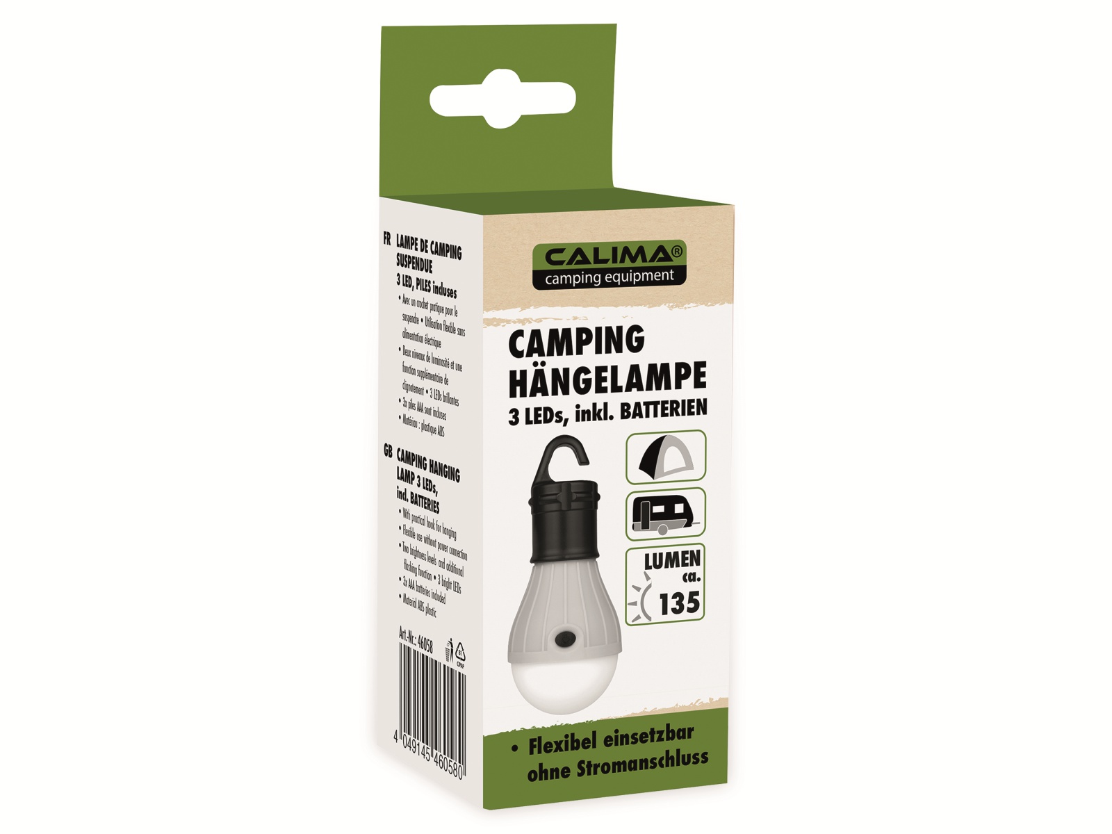 CALIMA CAMPING EQUIPMENT LED-Camping Hängeleuchte 46058