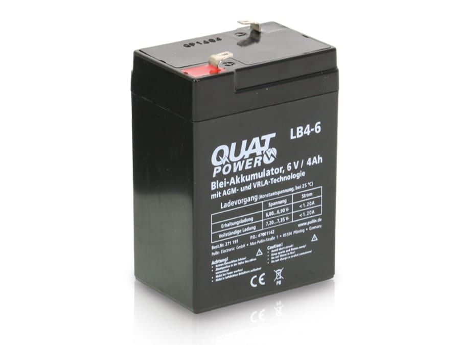 QUATPOWER Blei-Akkumulator LB4-6, 6 V-/4 Ah