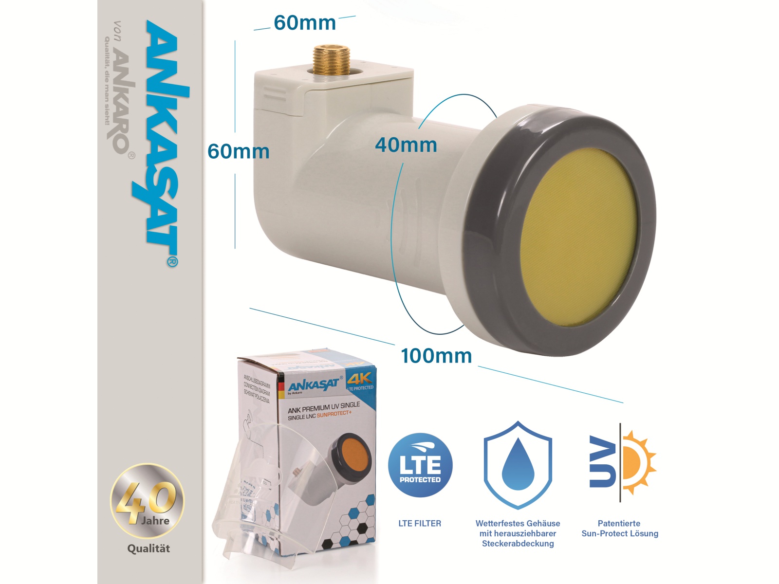 ANKARO Single-LNB Premium UV LNC Sunprotect+