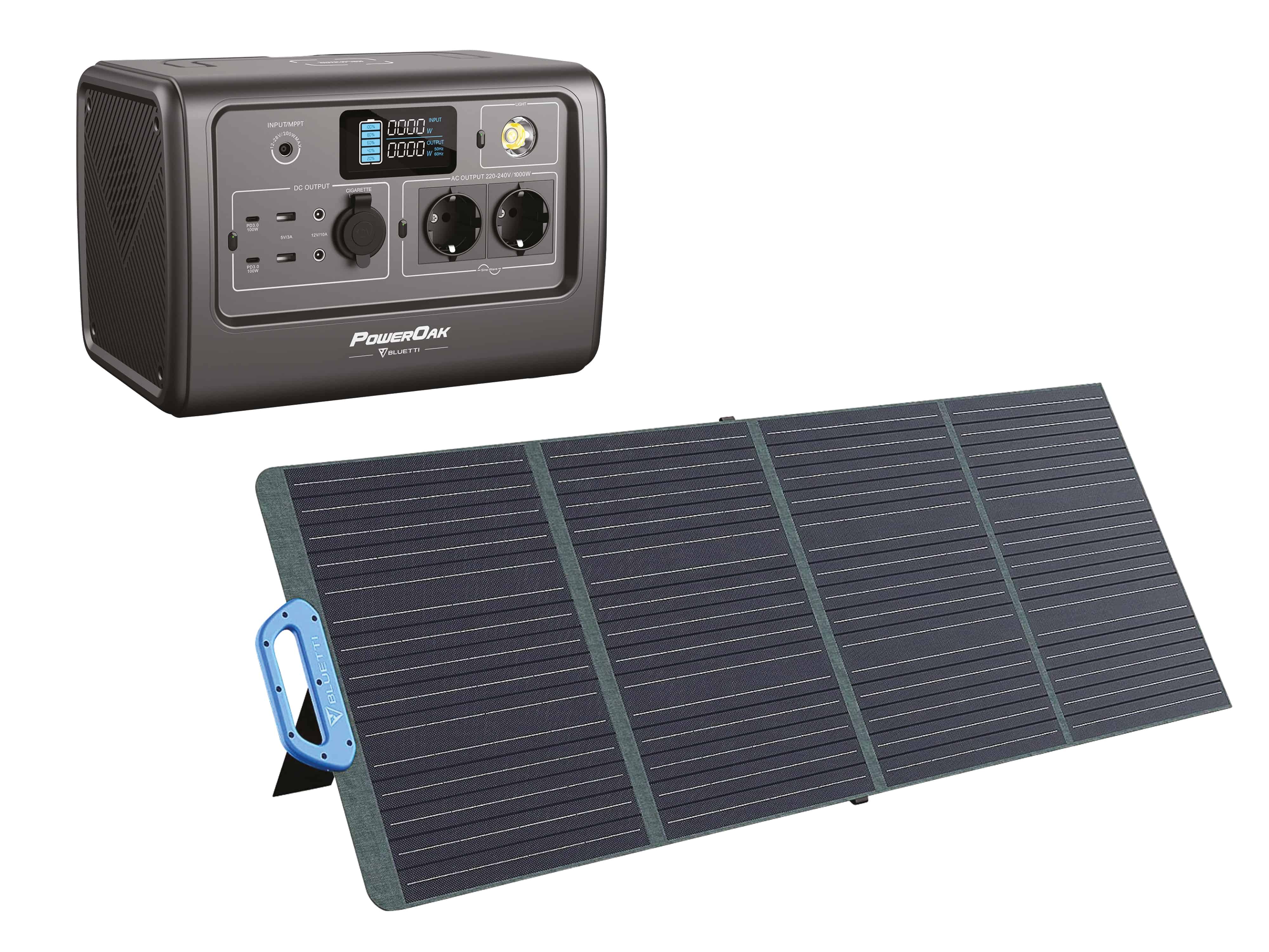 BLUETTI Powerstation-Set EB70 + 120 W Solarmodul