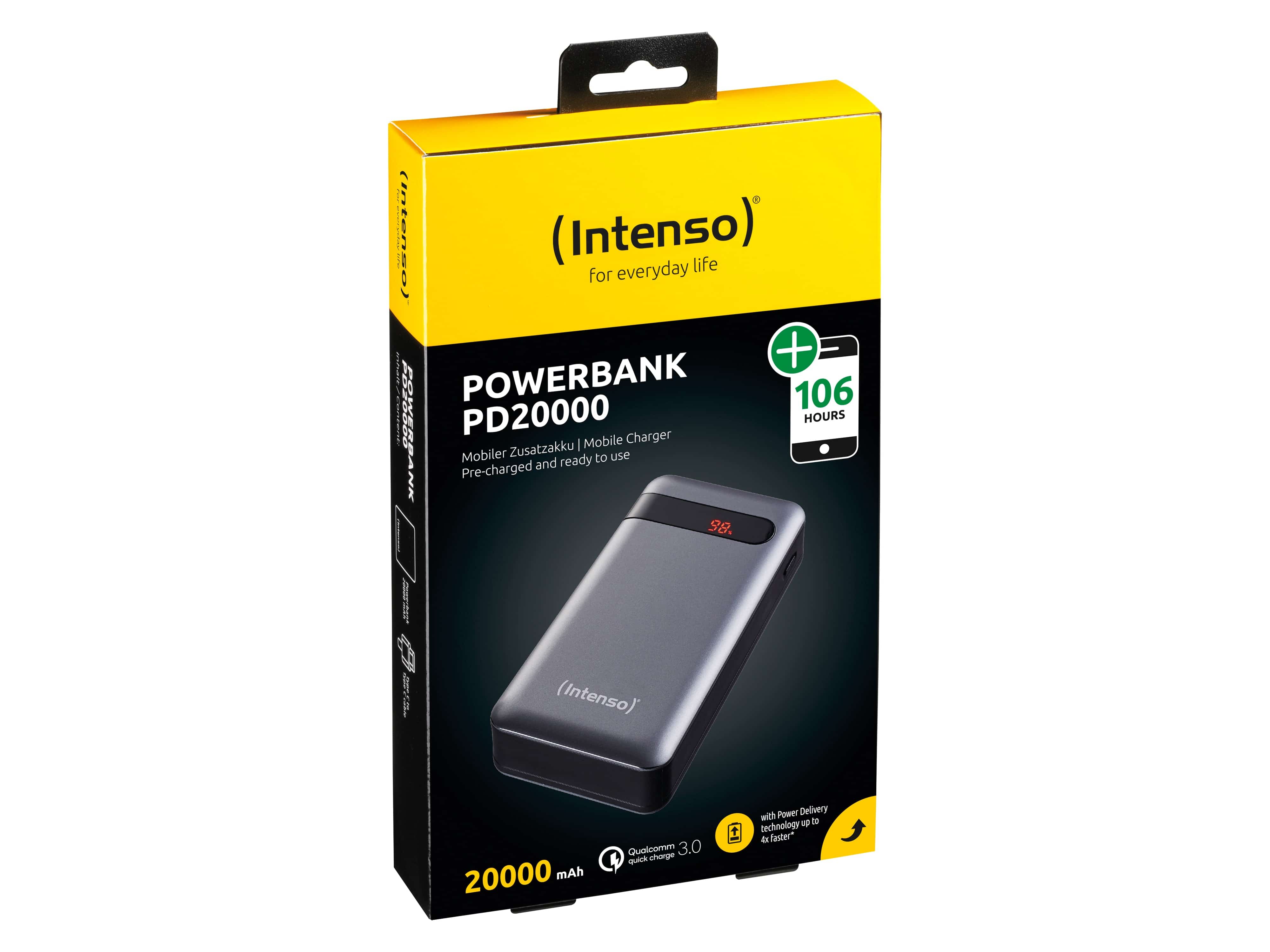 INTENSO USB Powerbank 7332354 PD 20000, 20.000mAh, anthrazit