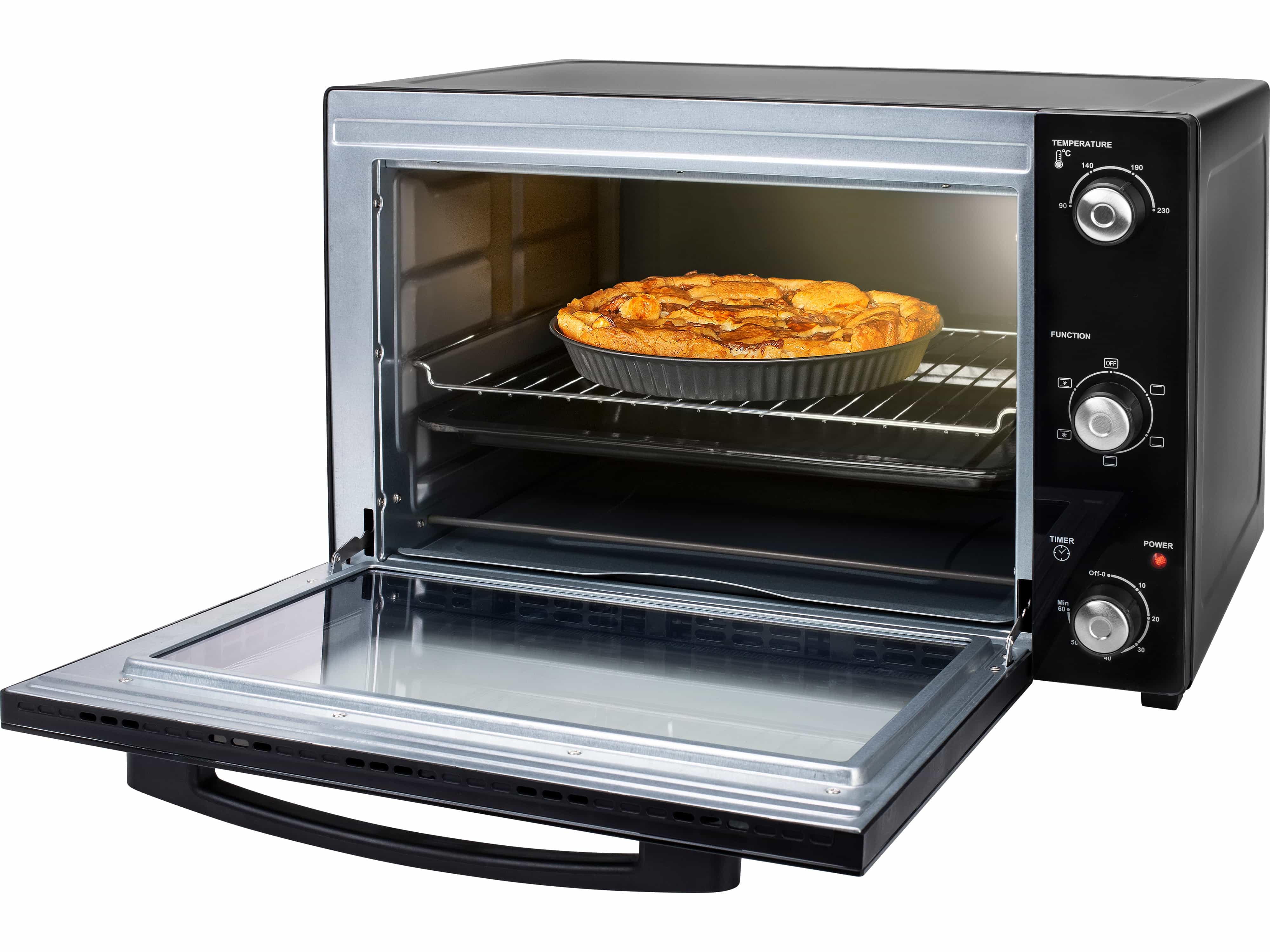 PRINCESS Mini-Backofen 01.112759.01.001, 55 L, 2000 W, Umluft, schwarz