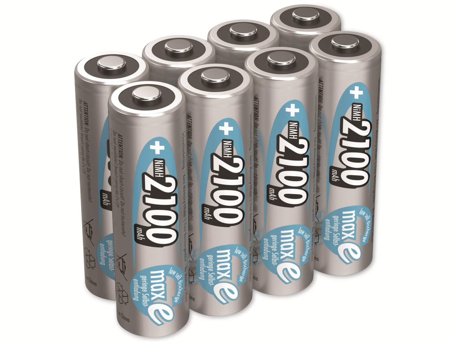 ANSMANN NiMH-Mignon-Akku maxE, 2100 mAh, 1,2V-, 8 Stück