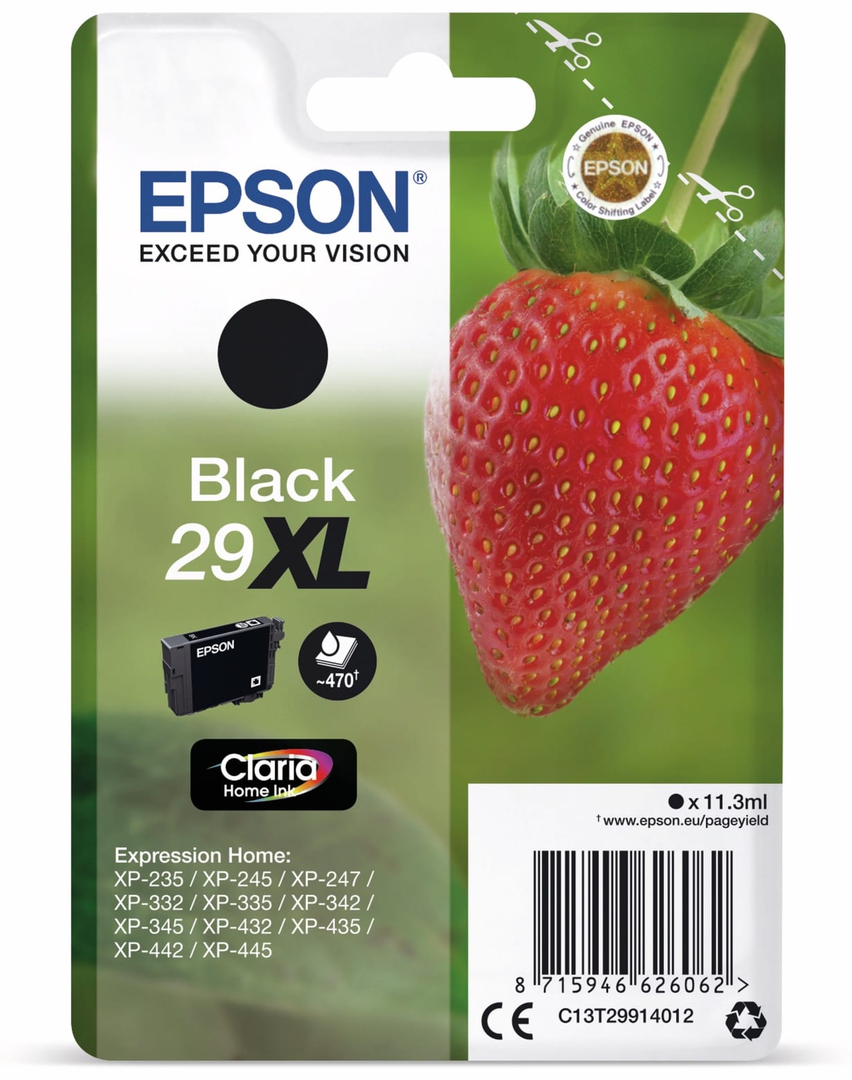 EPSON Tintenpatrone 29 XL, schwarz