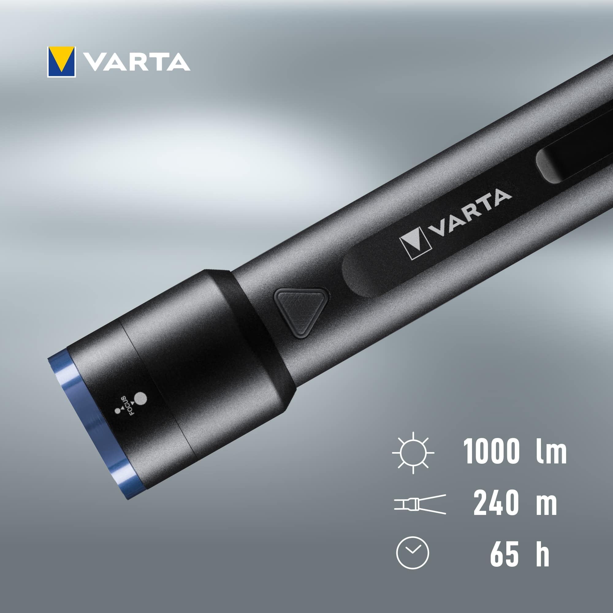 VARTA LED-Taschenlampe Night Cutter F40, 1000 lm, Batteriebetrieb