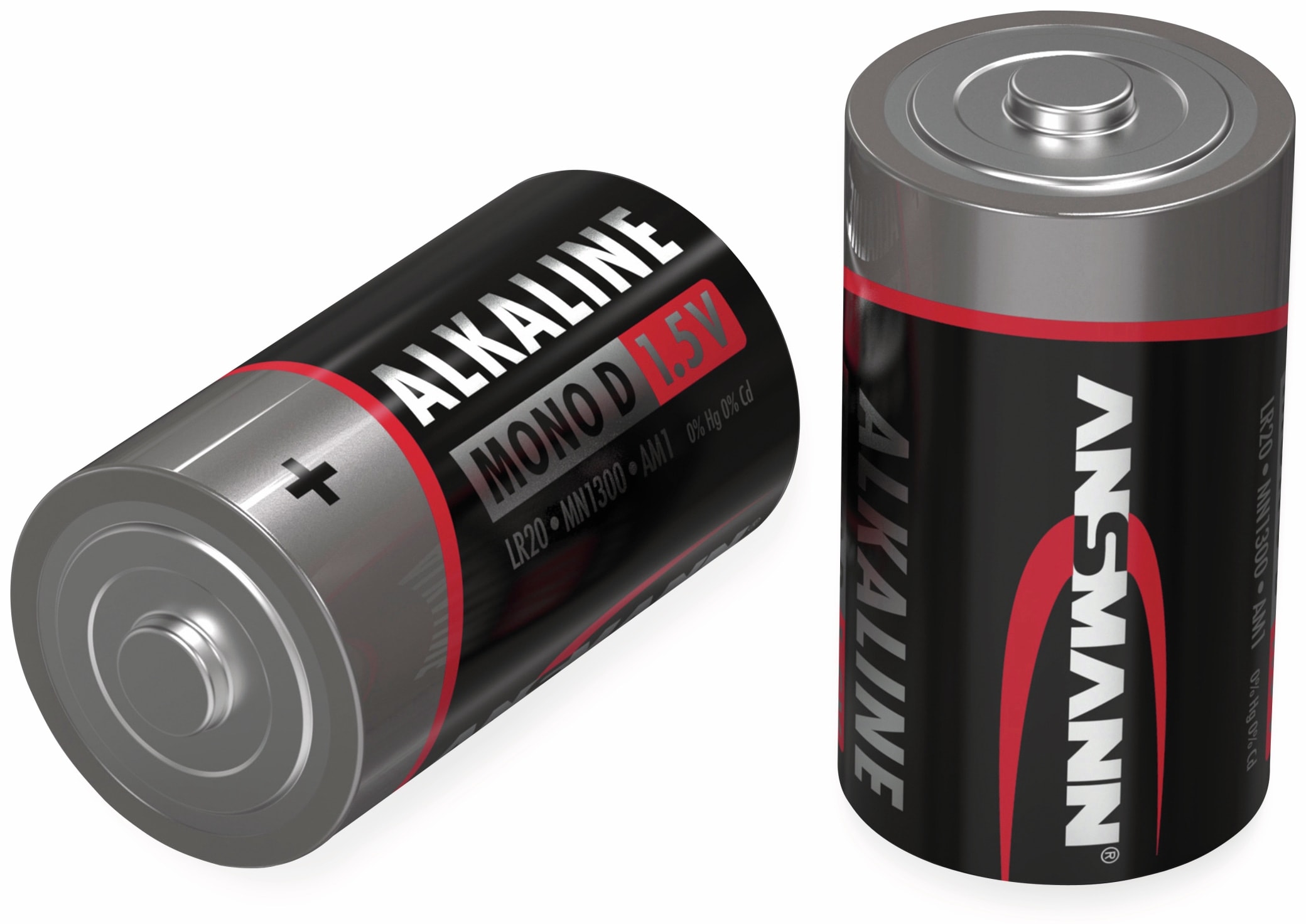 ANSMANN Mono-Batterie, Alkaline, D / LR20, 1,5 V-, 4 Stück