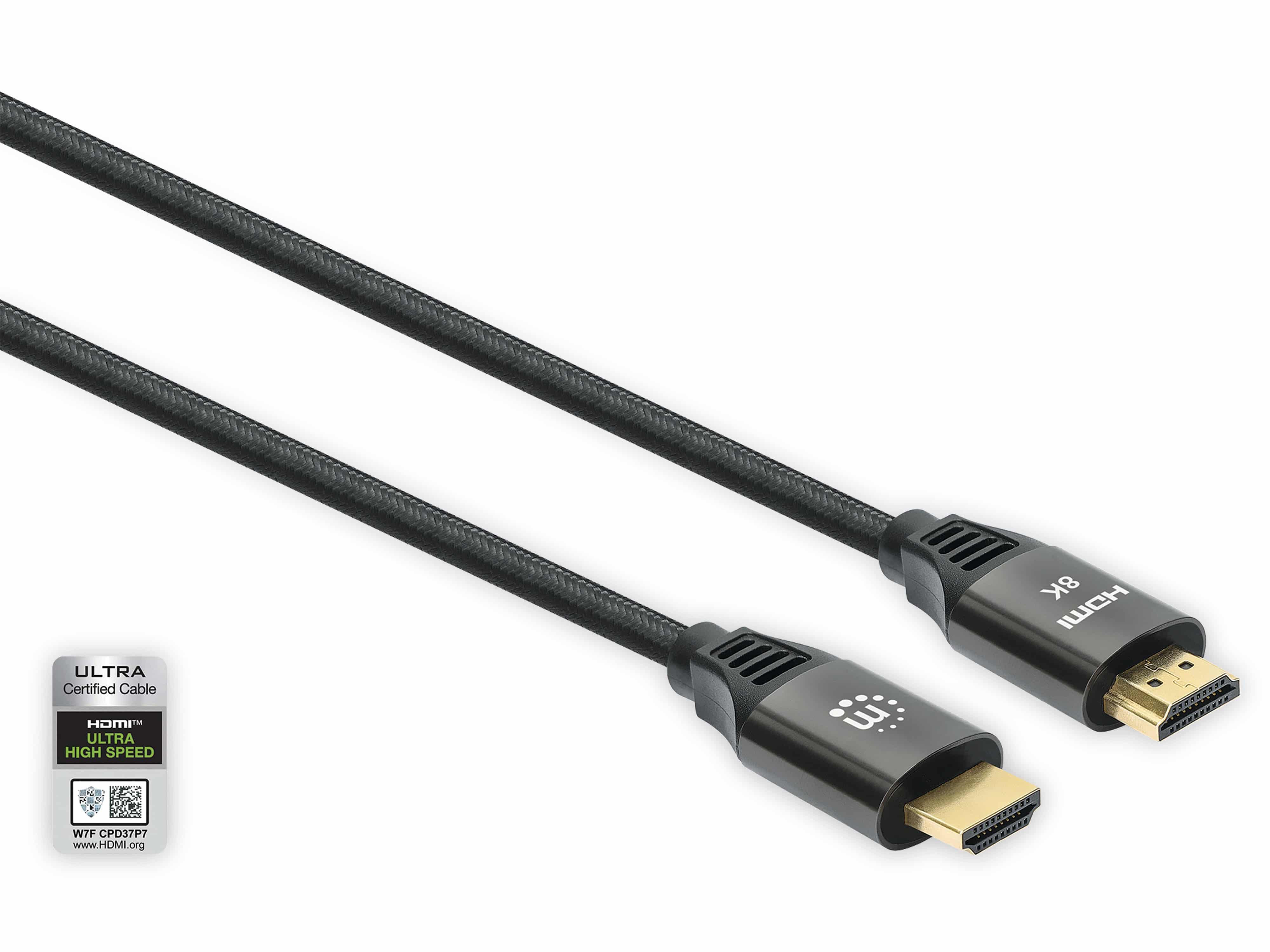 MANHATTAN Ultra HDMI-Kabel, 3 m, schwarz