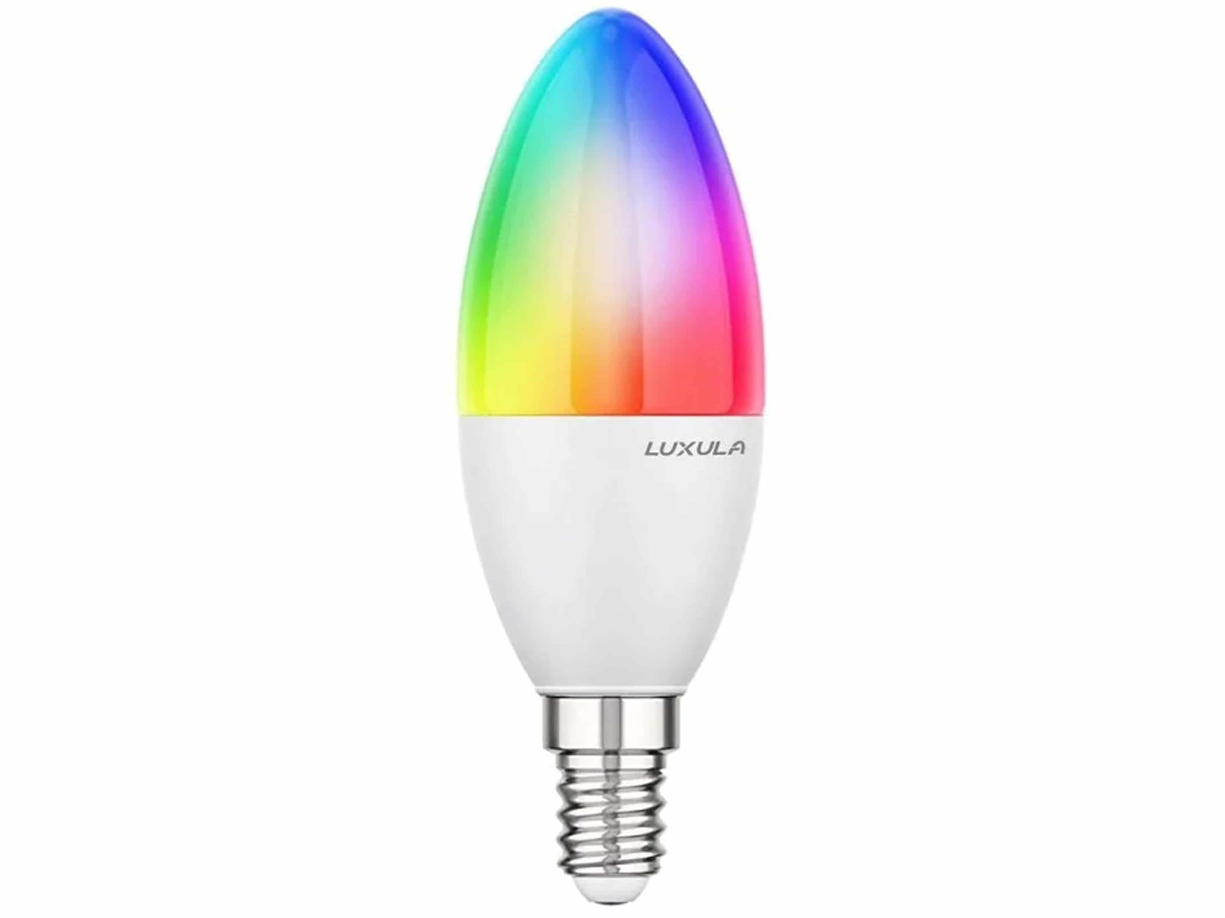 LUXULA LED-Lampe, Kerzenform, SMART, E14, EEK: F, 5W, 464lm, RGBTW