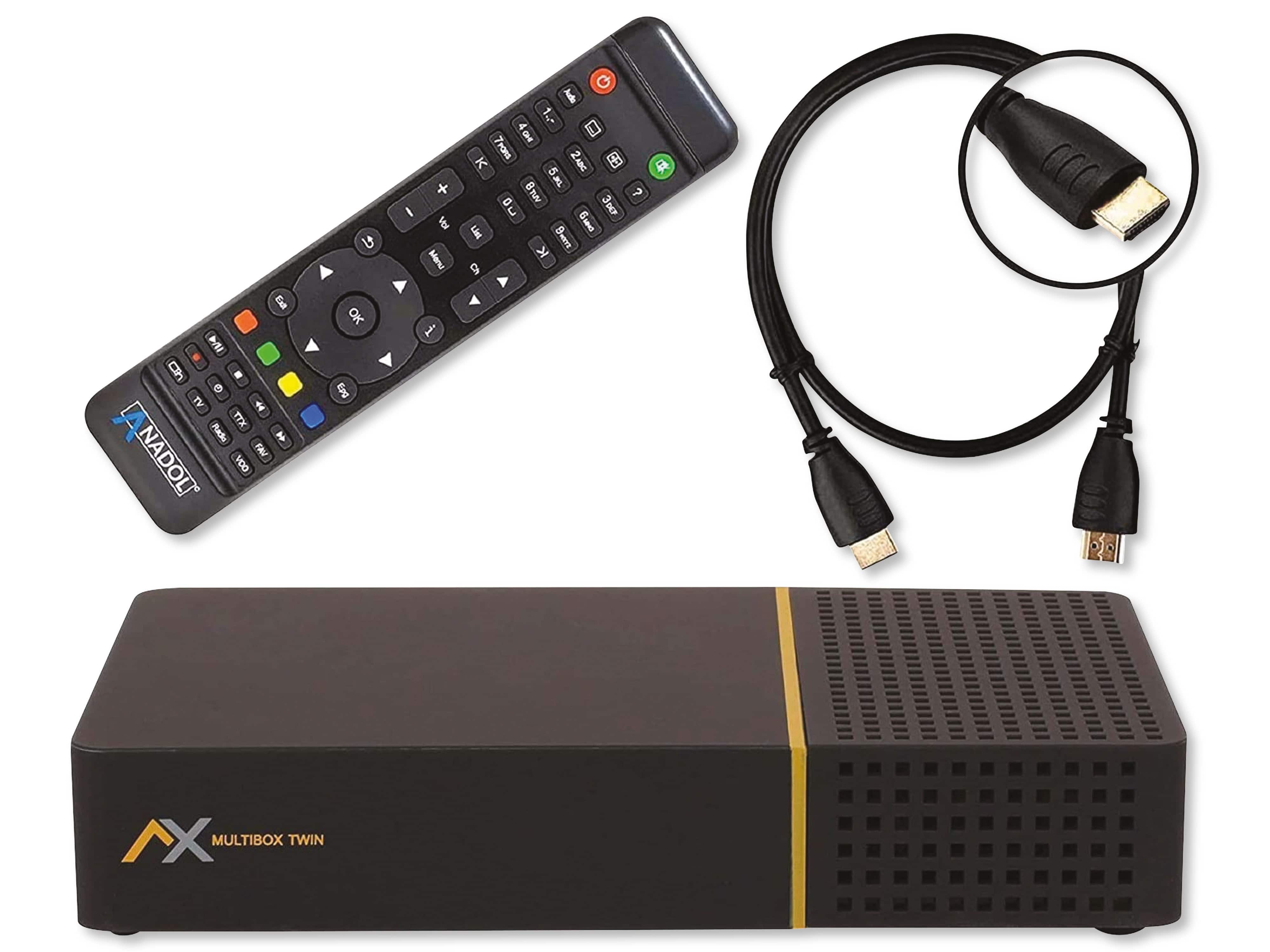 EASYFIND SAT-Receiver AX Multibox Twin 4K UHD E2 Linux Twin mit PVR