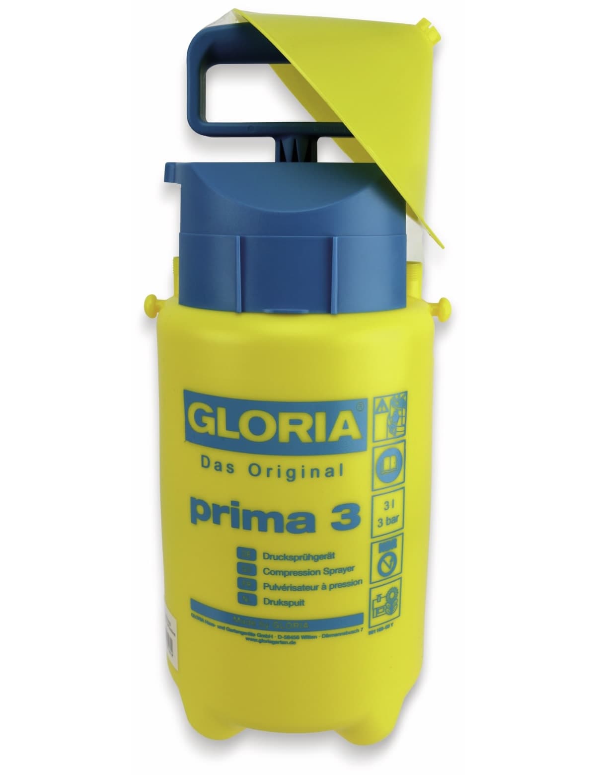 Gloria Drucksprühgerät Prima 3, mit Sprühschirm, 3 L