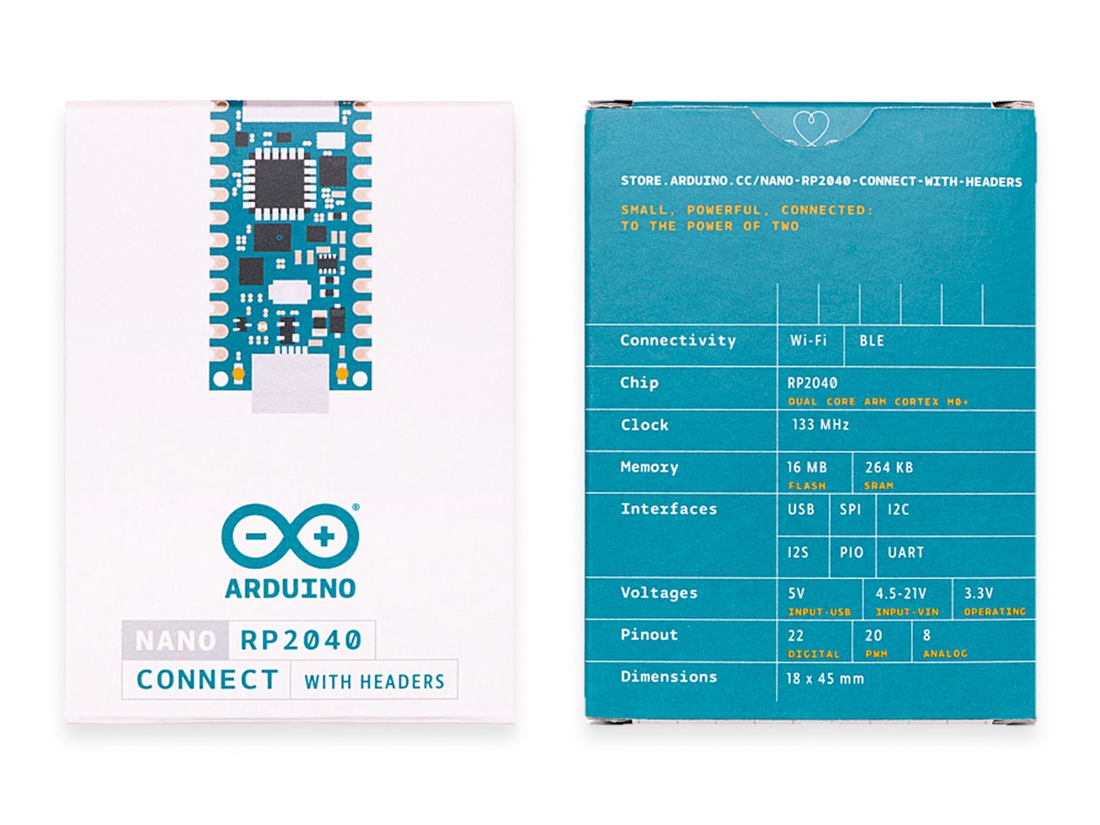 ARDUINO ® Board NANO RP2040 CONNECT with headers