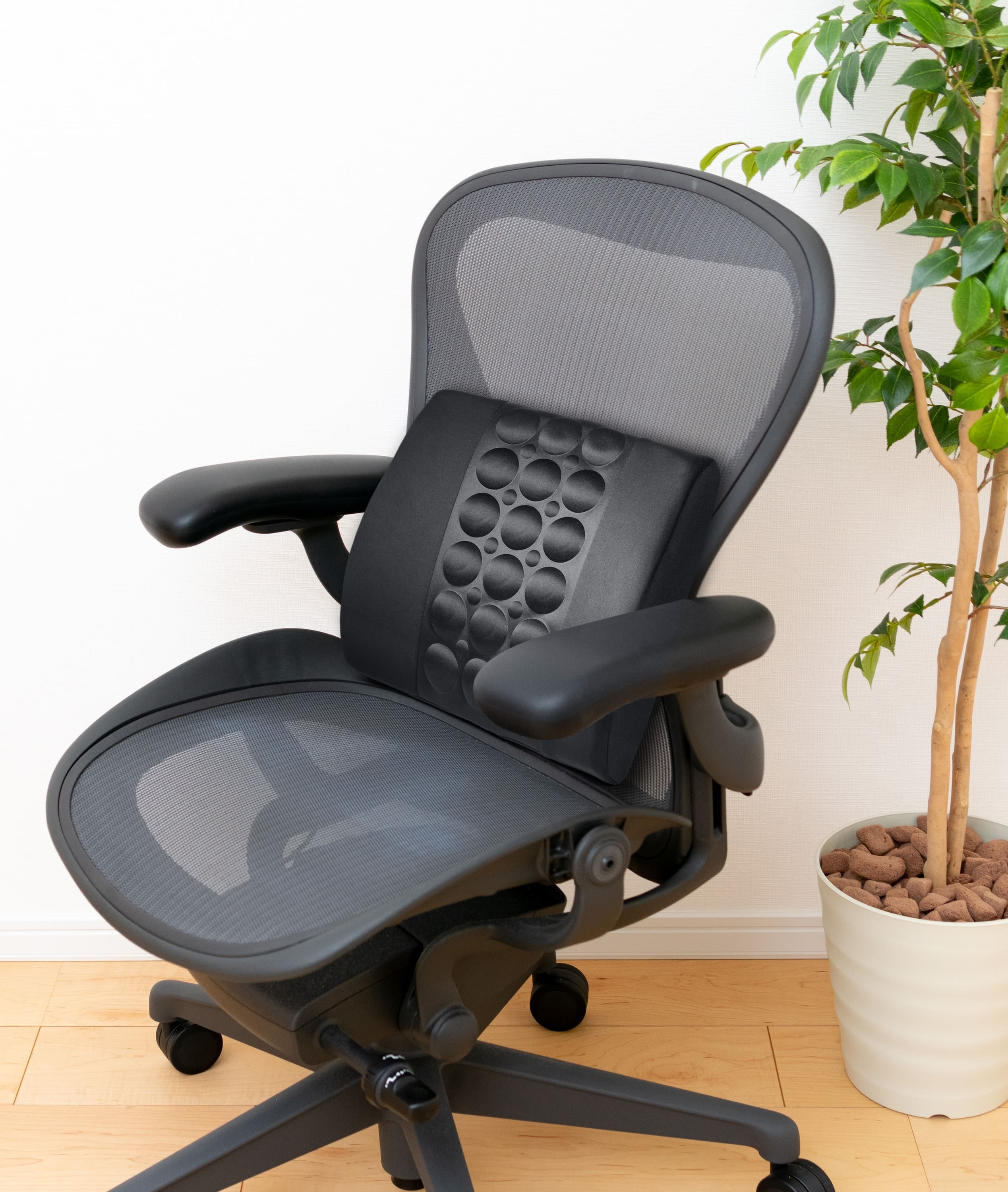 LIFENAXX Rückenkissen LX-022 ergonomisch, schwarz