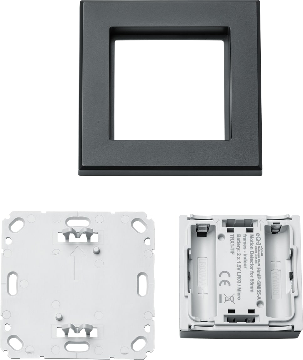 HOMEMATIC IP 159903A0, Bewegungsmelder, 55er Rahmen, innen, anthrazit