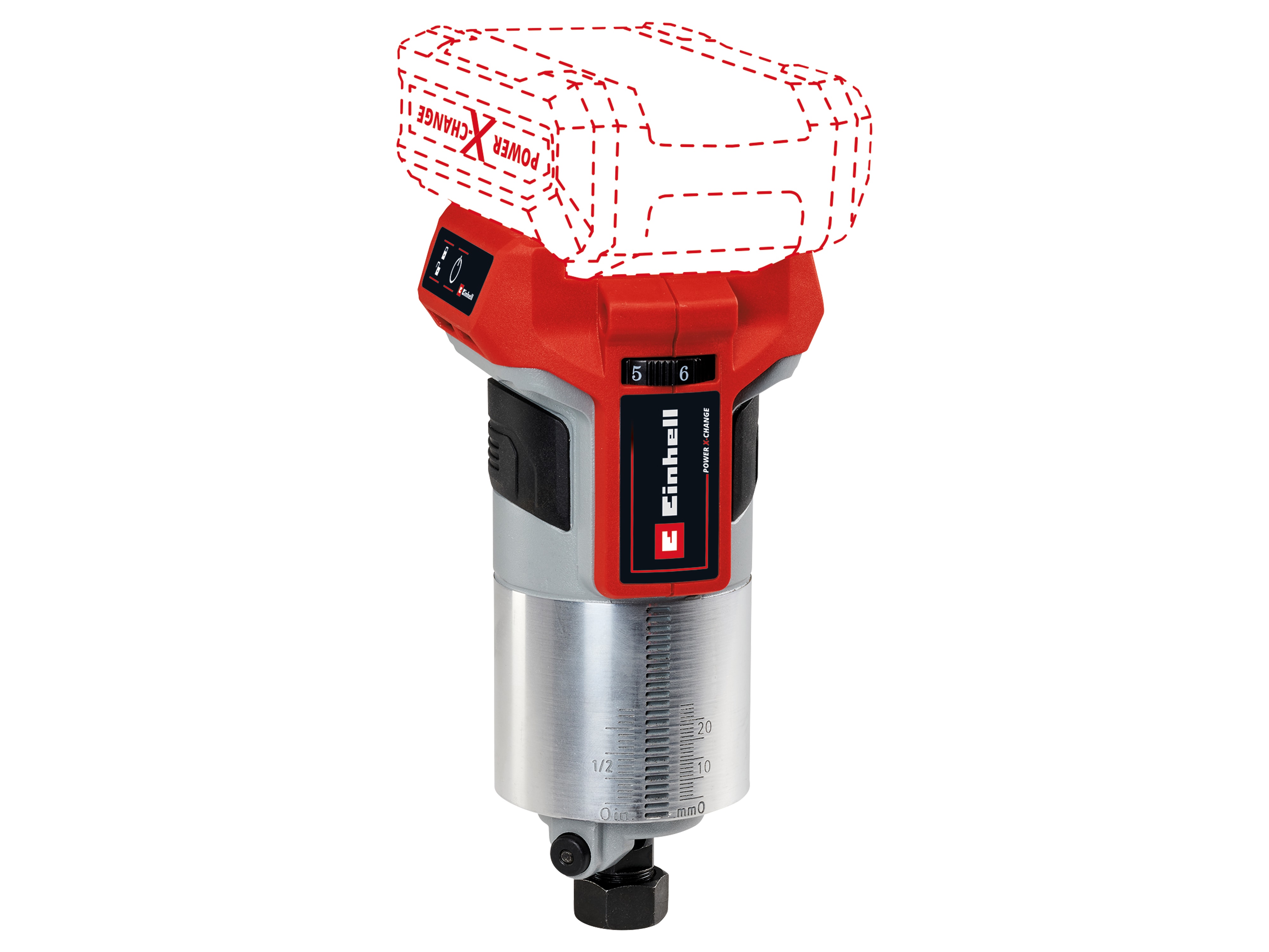 EINHELL Akku-Ober/-Kantenfräse TP-RO 18 Set Li BL Kit (1x 4,0 Ah)