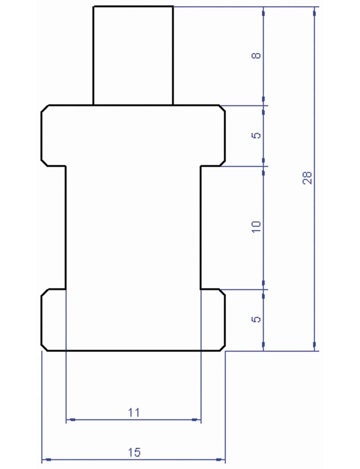 Rohr-Anlegefühler mit Sensor PT1000, 3 m