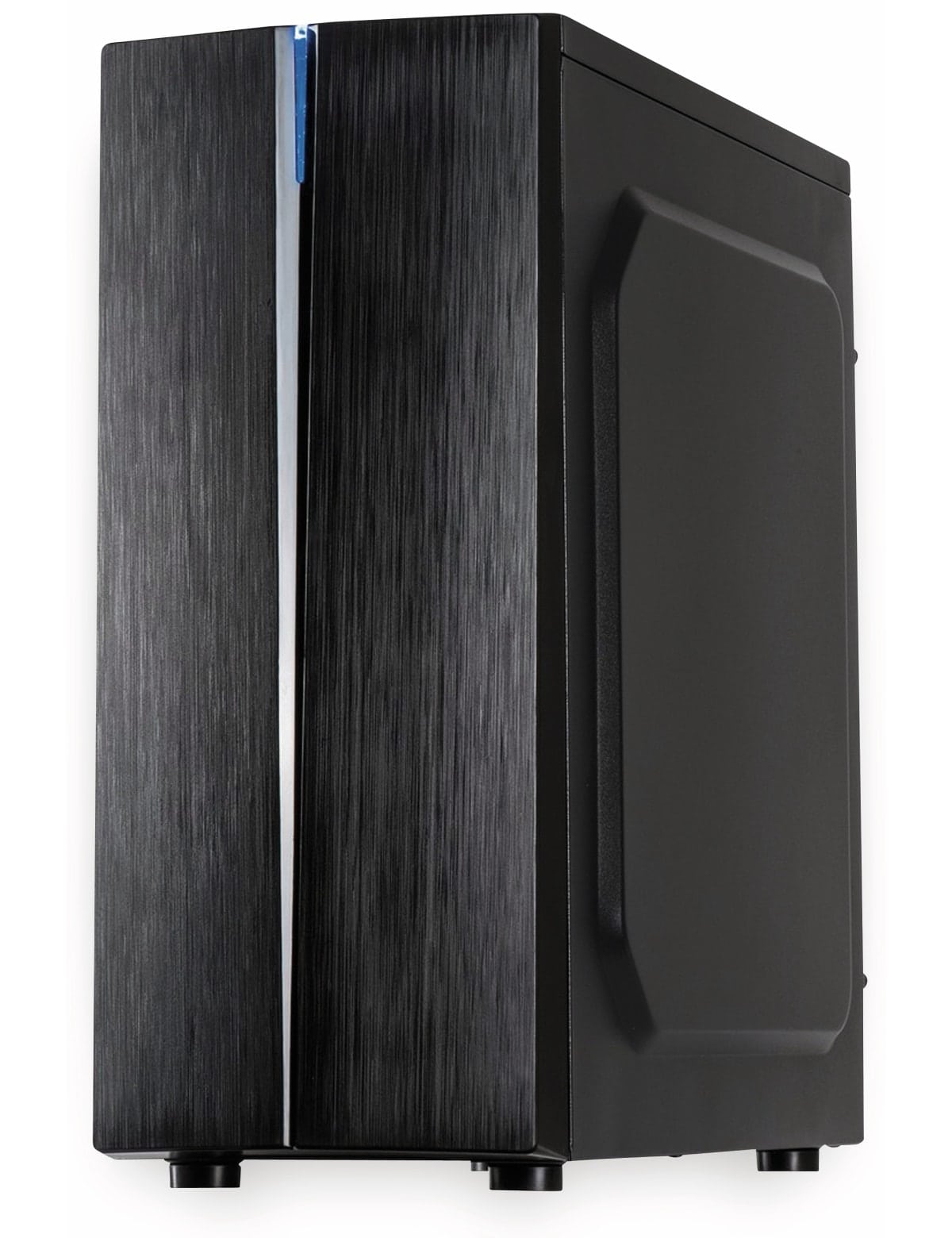 INTER-TECH PC-Gehäuse B-48, schwarz-blau, bleuchtet