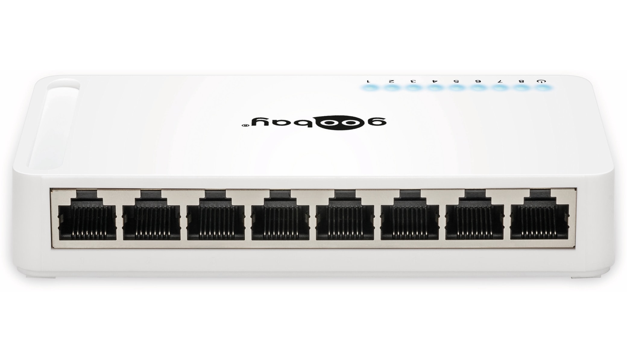 GOOBAY Gigabit Netzwerk-Switch 93373, 8-Port, weiß