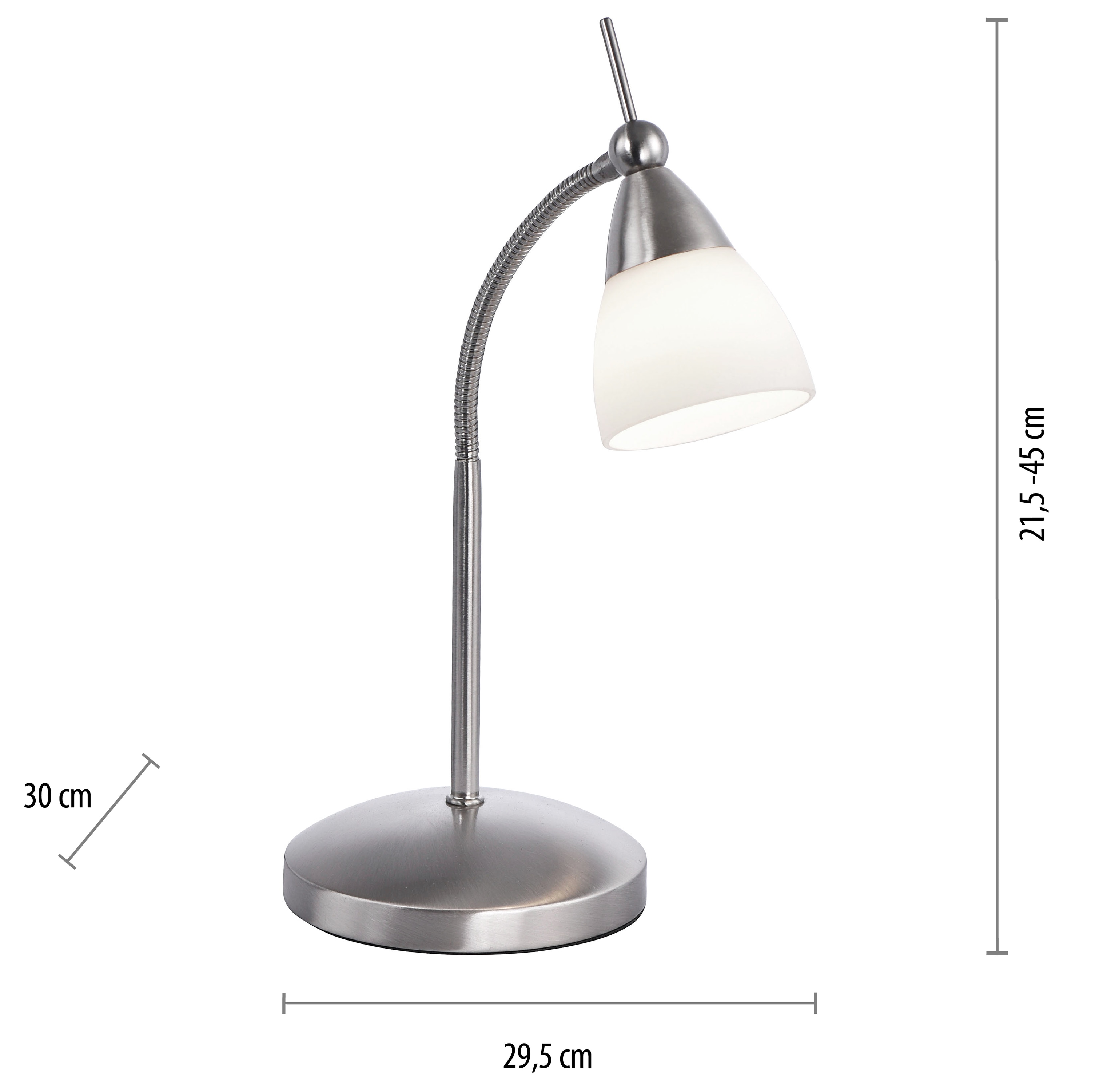 PAUL NEUHAUS LED-Tischleuchte 4001-55 stahl, 2,6 W, 265 lm, 3000 K