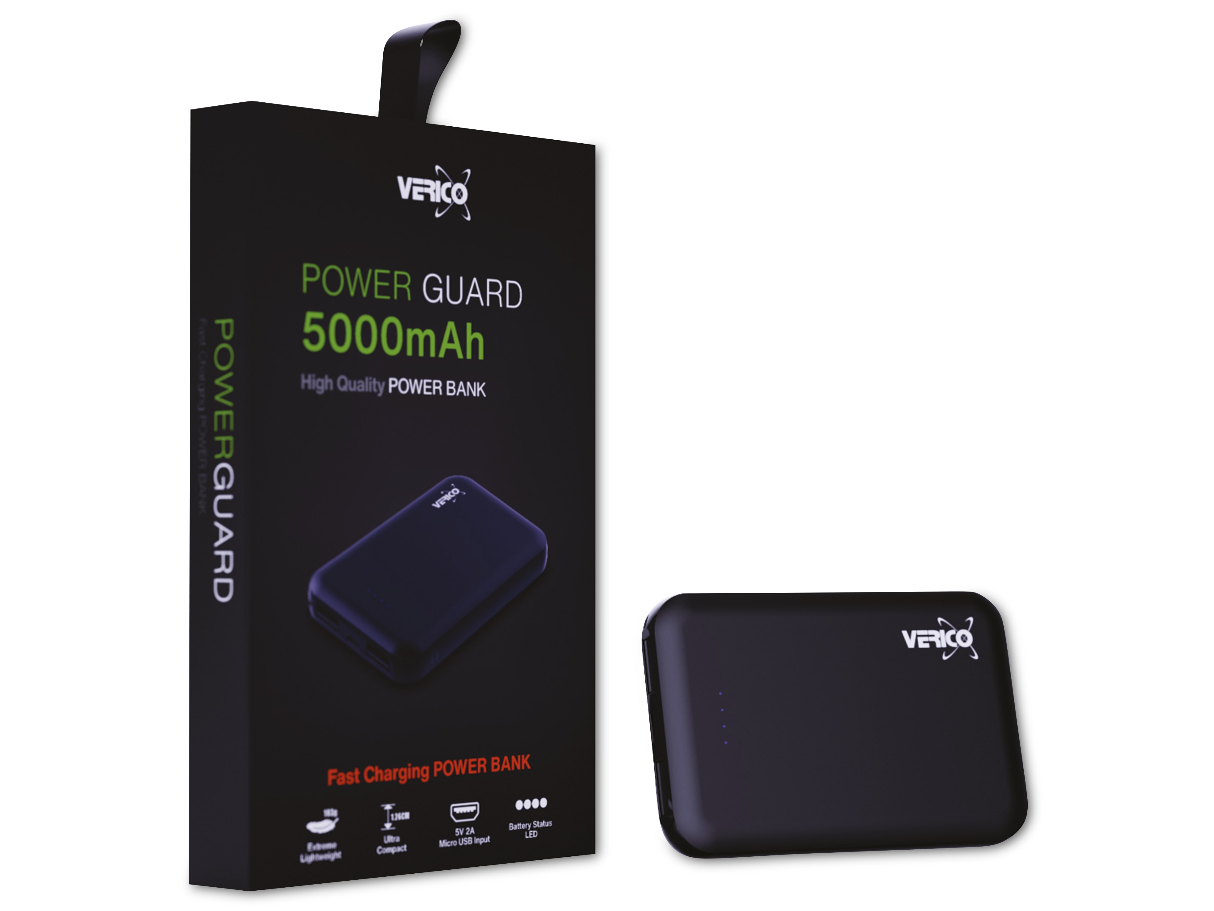 VERICO USB Powerbank Power Matrix, 5.000 mAh, schwarz