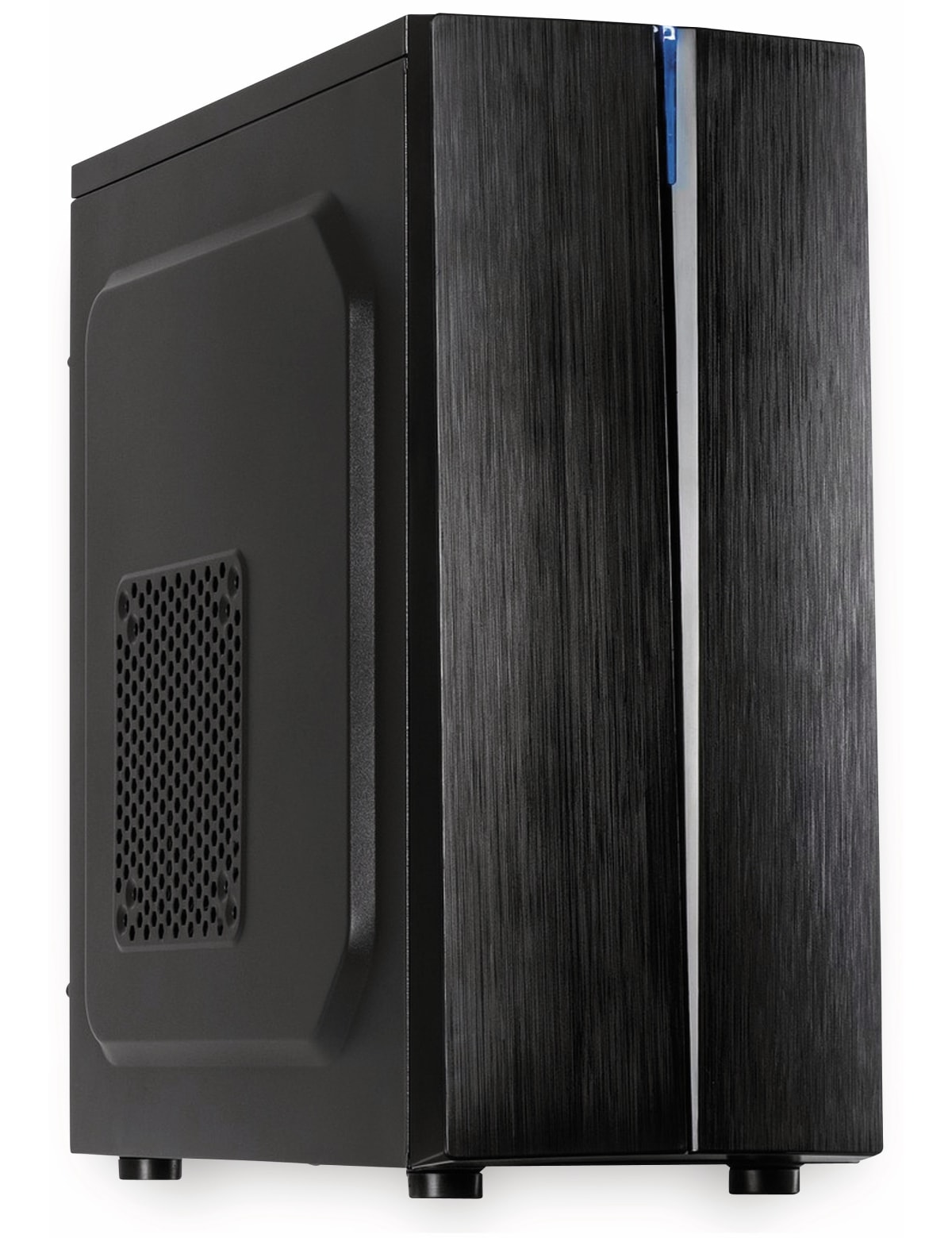 INTER-TECH PC-Gehäuse B-48, schwarz-blau, bleuchtet
