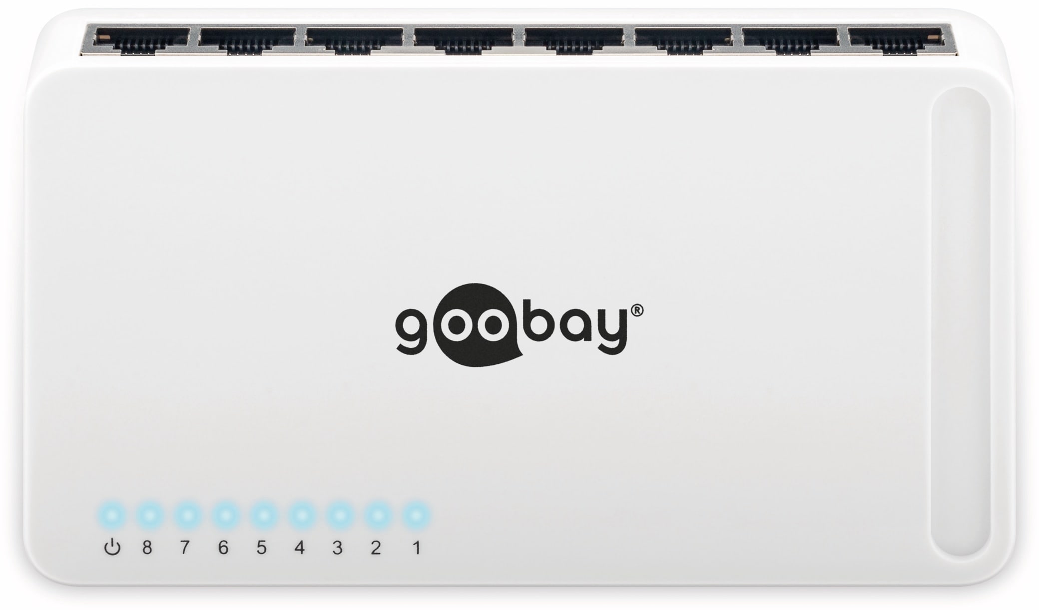 GOOBAY Gigabit Netzwerk-Switch 93373, 8-Port, weiß