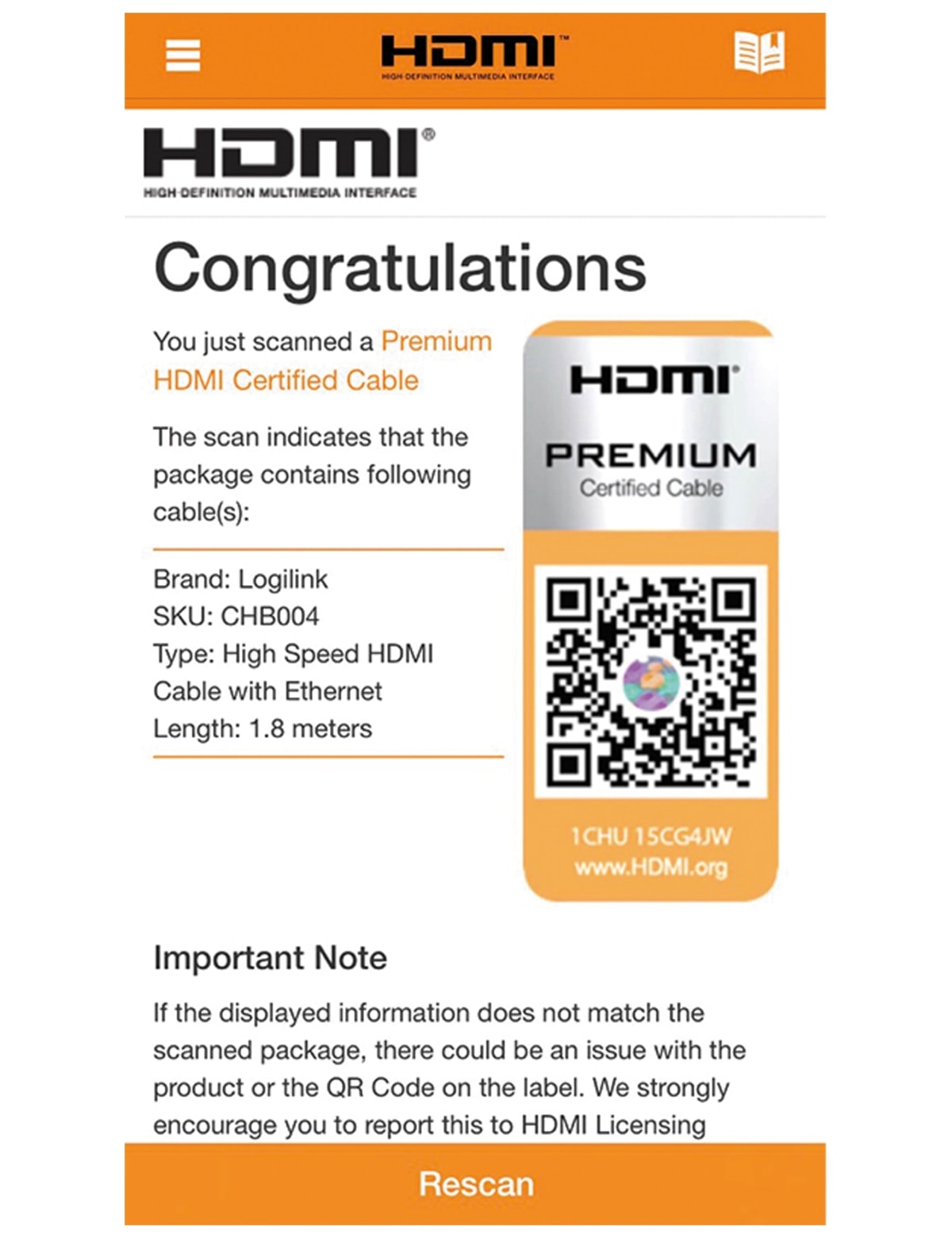 LOGILINK HDMI Kabel CHB006, 5 m, Premium, für Ultra HD