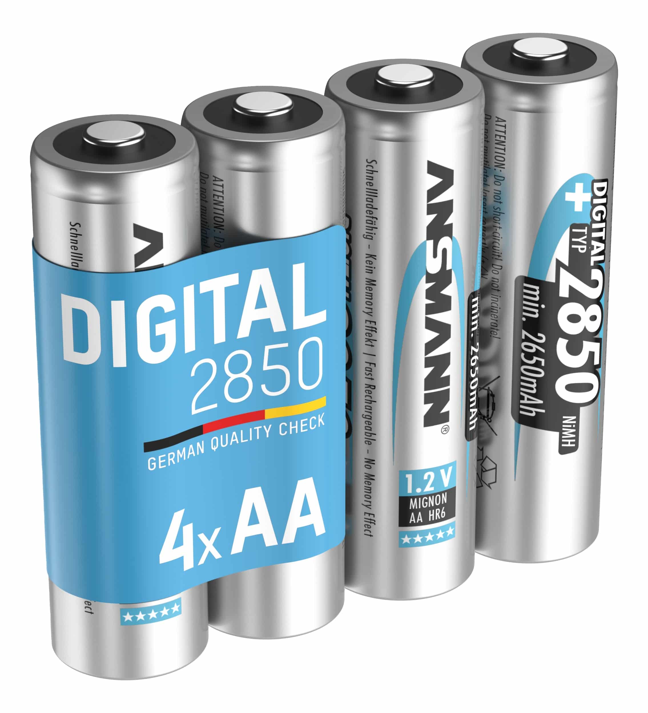 ANSMANN Digital NiMH Akku Mignon AA Typ 2850mAh 4 Stück 