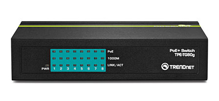 TRENDNET Switch, 8 Port Gbit PoE+, 123 W, Metall