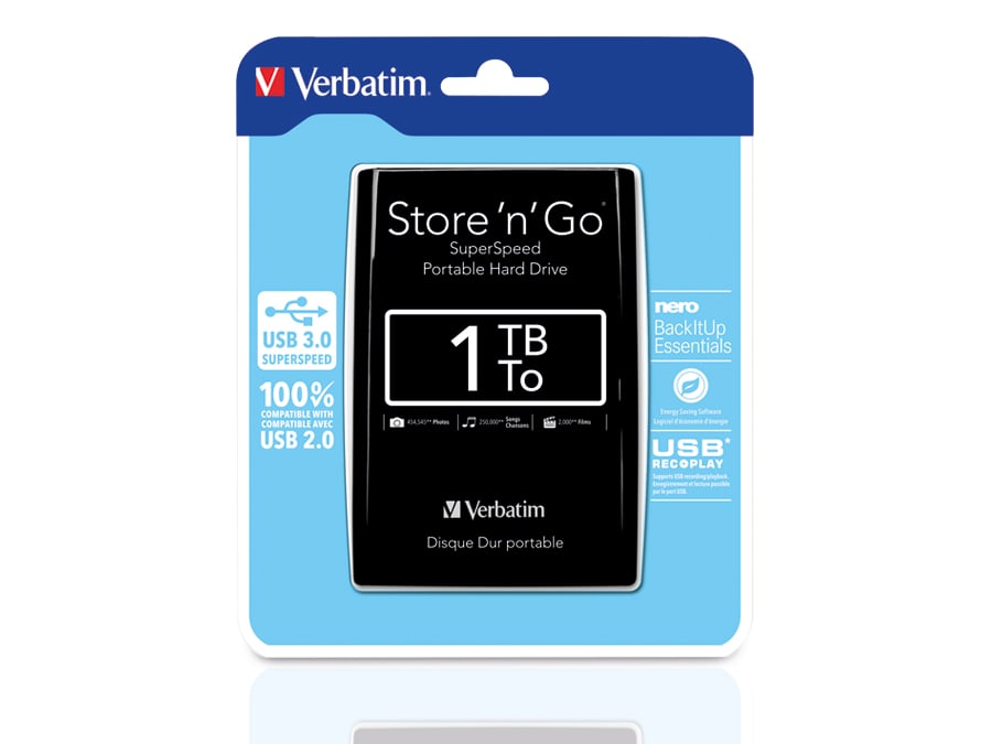 VERBATIM USB 3.0-HDD Store 'n' Go, 1 TB, schwarz