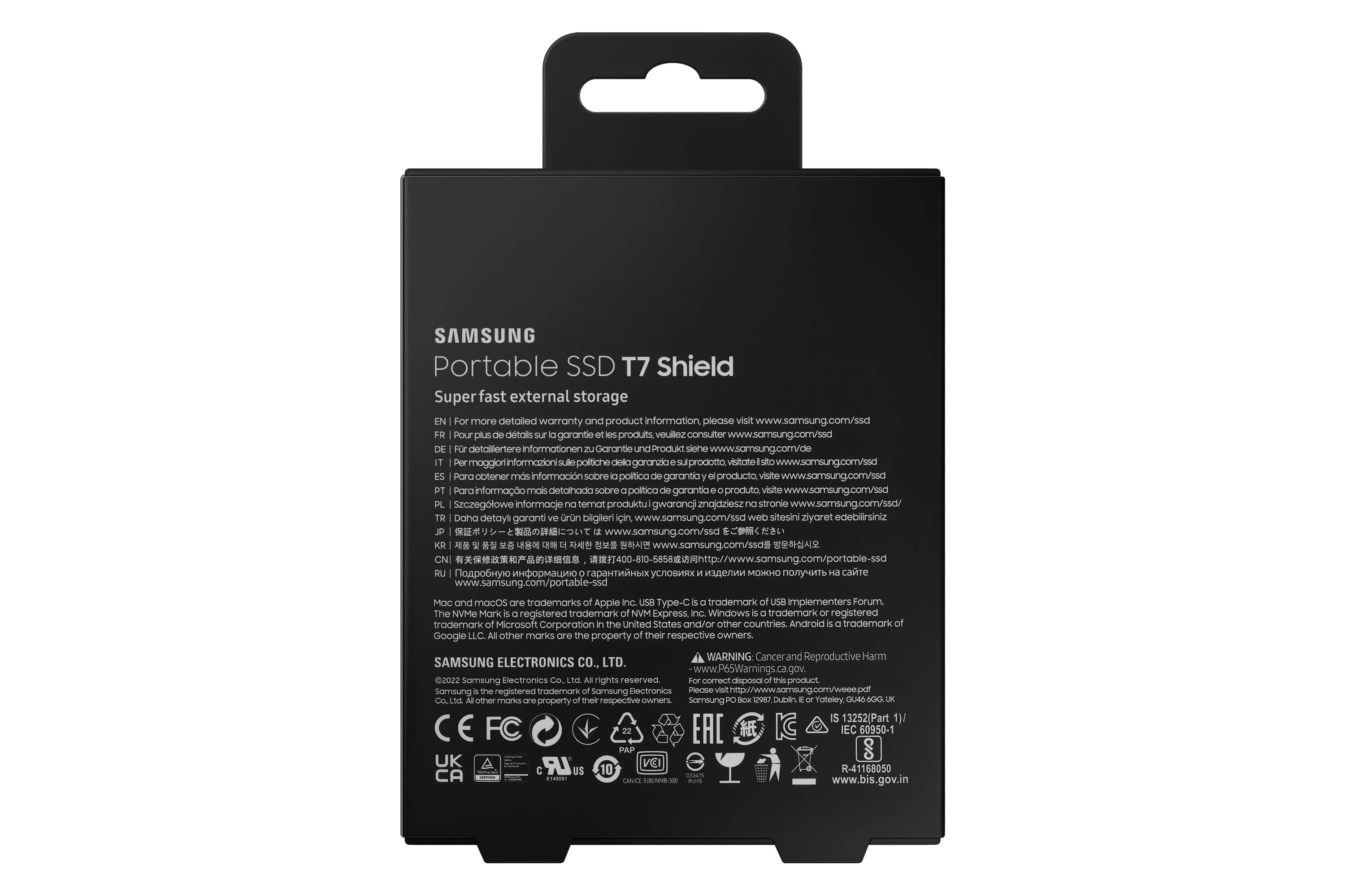 SAMSUNG Externe SSD Portable T7 Shield 2 TB schwarz