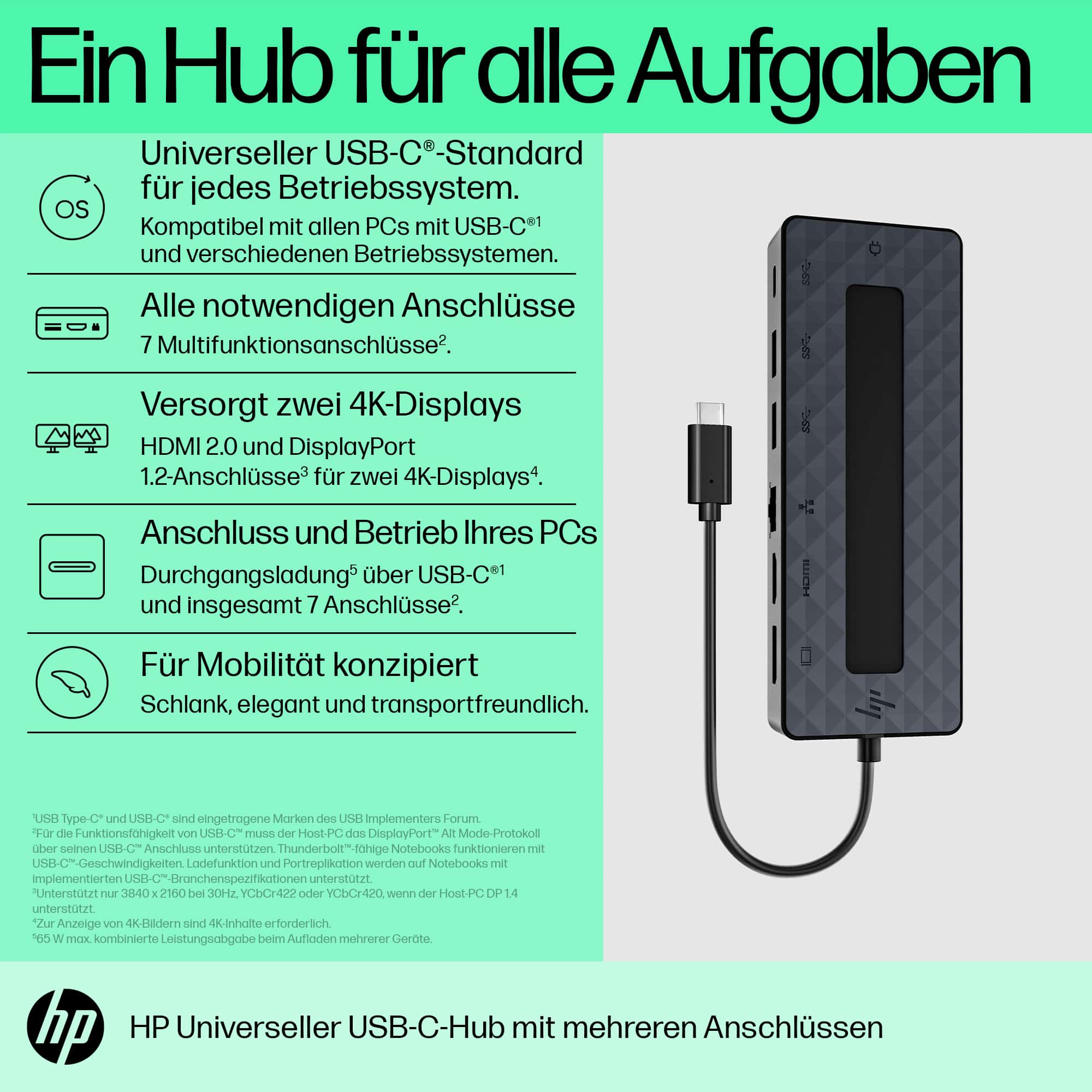 HP Universal Multiport-HUB, USB-C