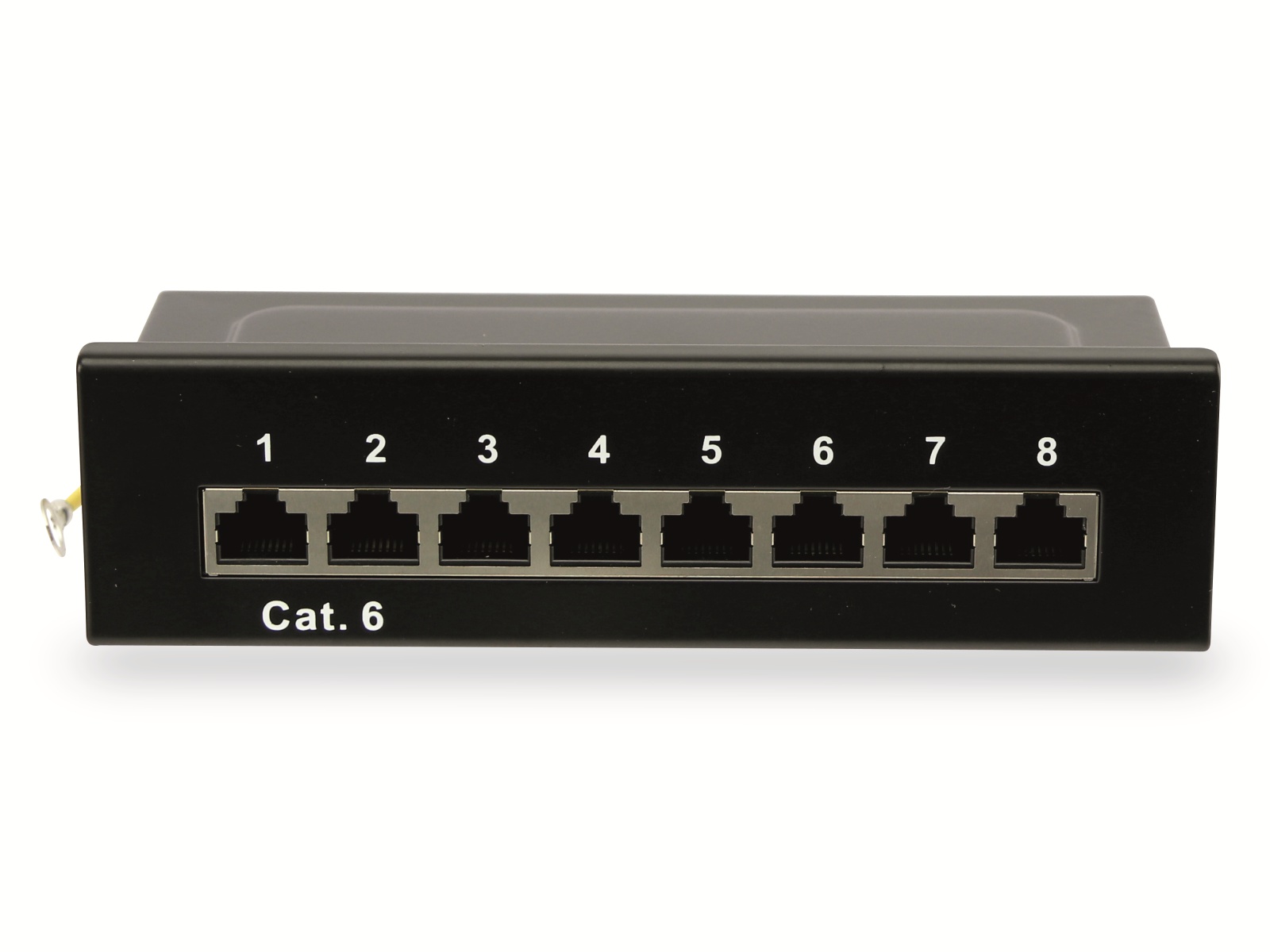 RED4POWER CAT.6 Patchpanel R4-N108S, 8-fach, schwarz