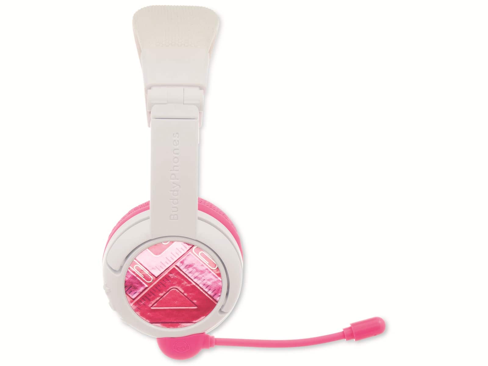 ONANOFF Bluetooth On-Ear Kopfhörer BuddyPhones School+, für Kinder, weiß/pink