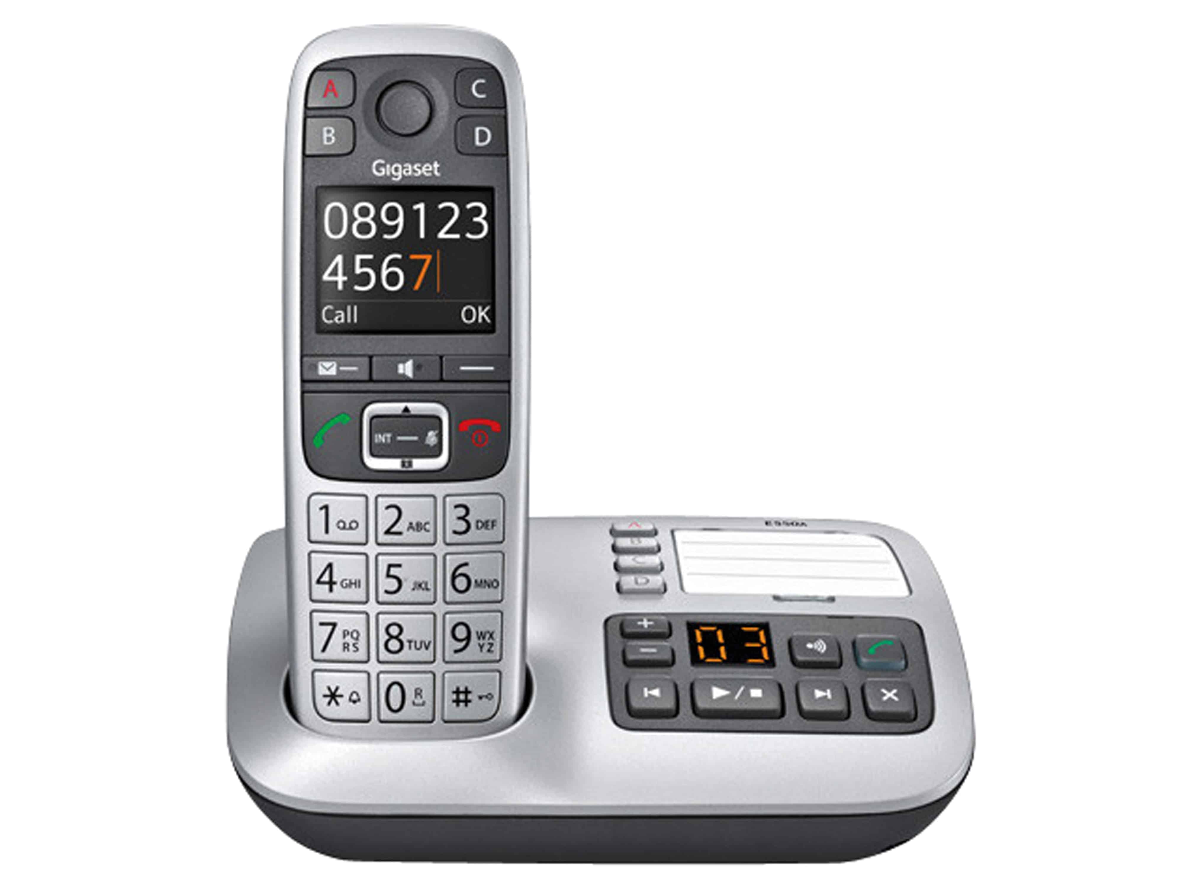 GIGASET DECT-Telefon Gigaset E560A silber/schwarz