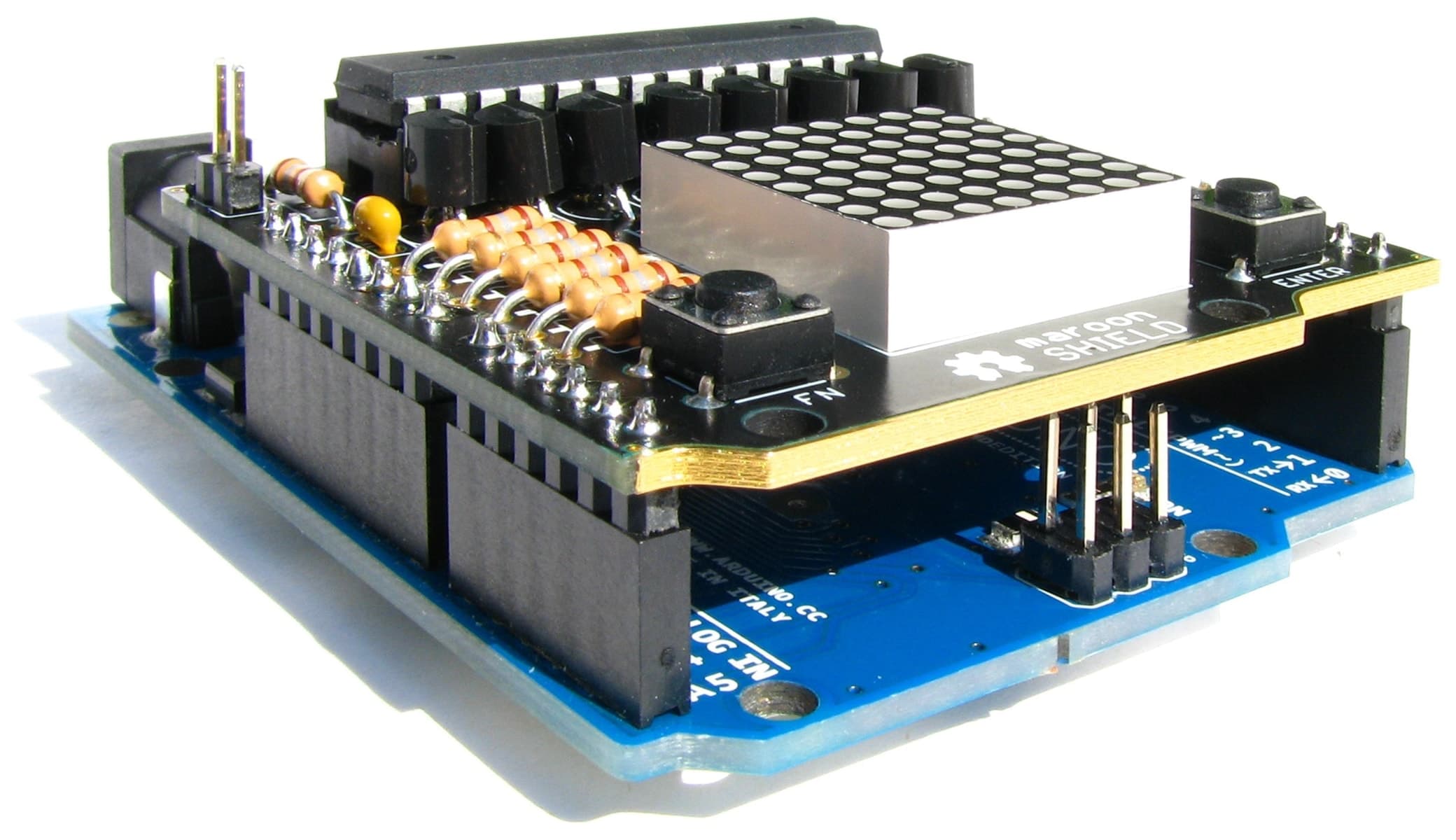 maroon SHIELD NICAI SYSTEMS, 8×8 LED-Matrix-Display 