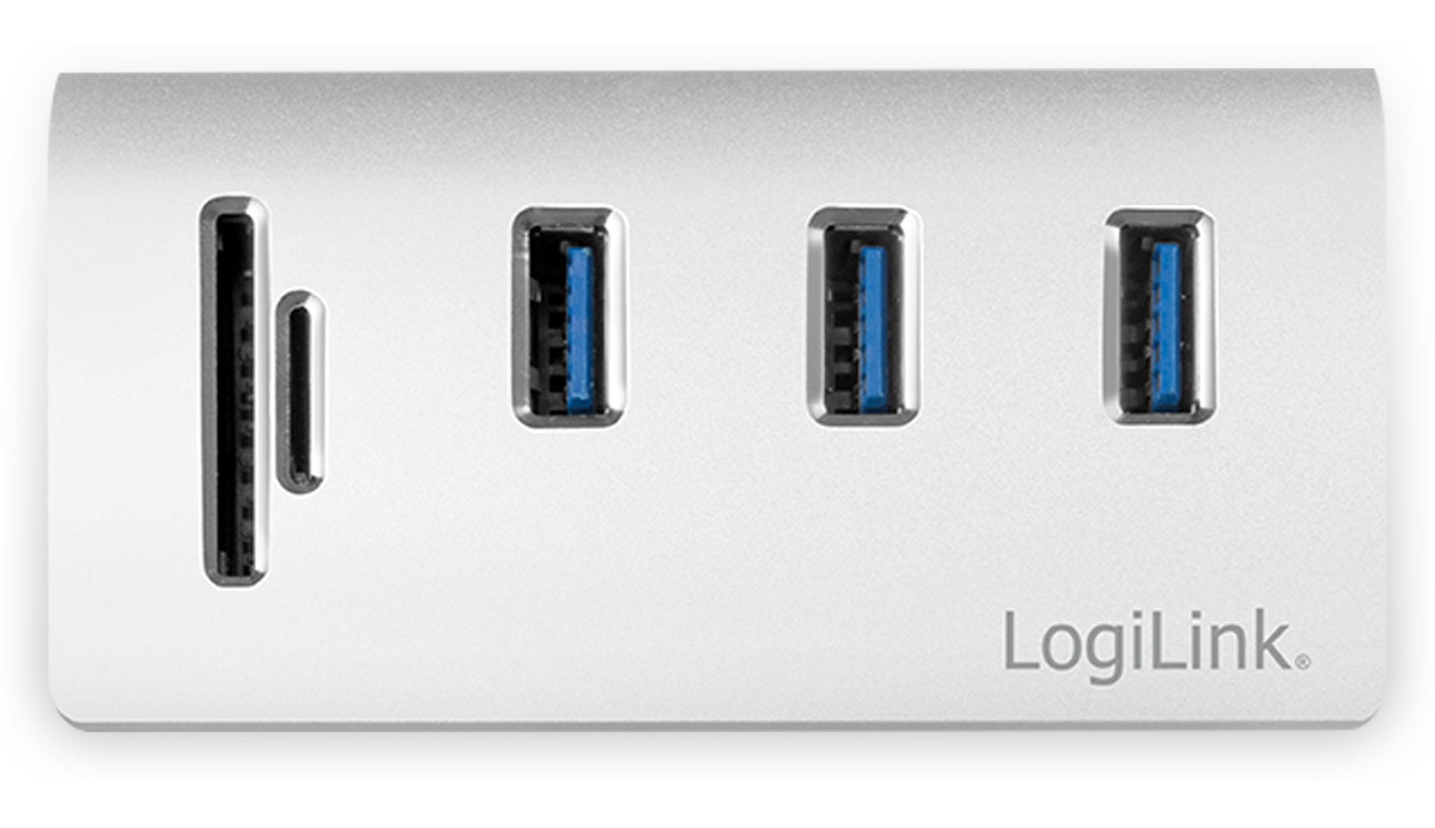 LOGILINK USB-HUB CR0045, 3x USB-A, integrierter Cardreader