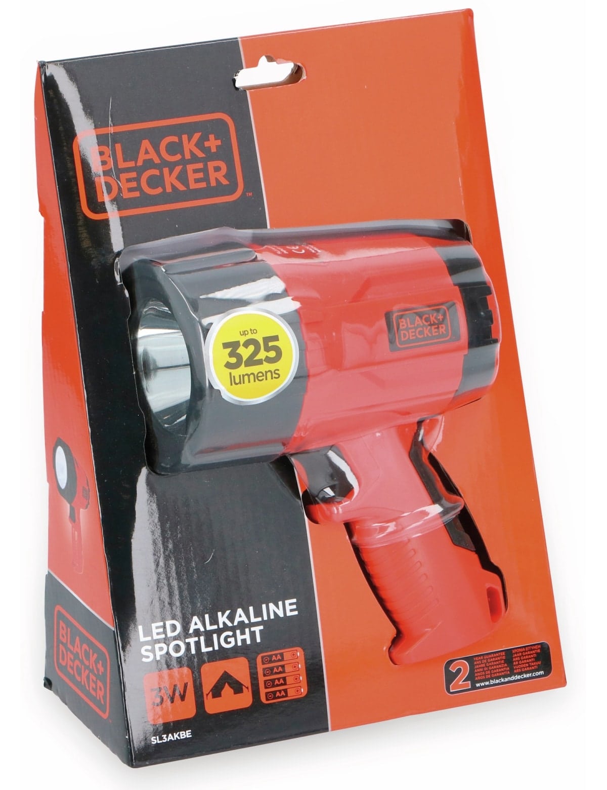 Black & Decker Handlampe, 325 lm, 3 W