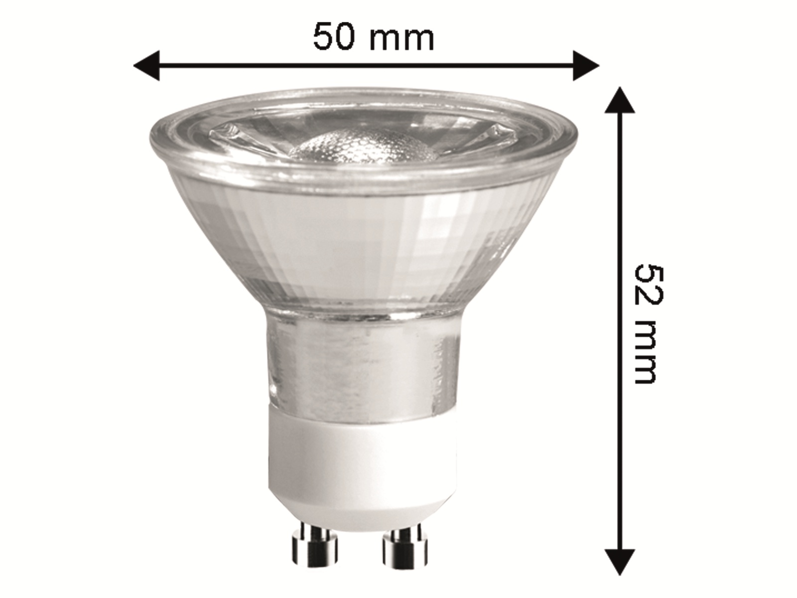 BLULAXA LED-Lampe 48797 PAR16, GU10, EEK: F, 4 W, 345 lm, 4000 K, Halogenoptik