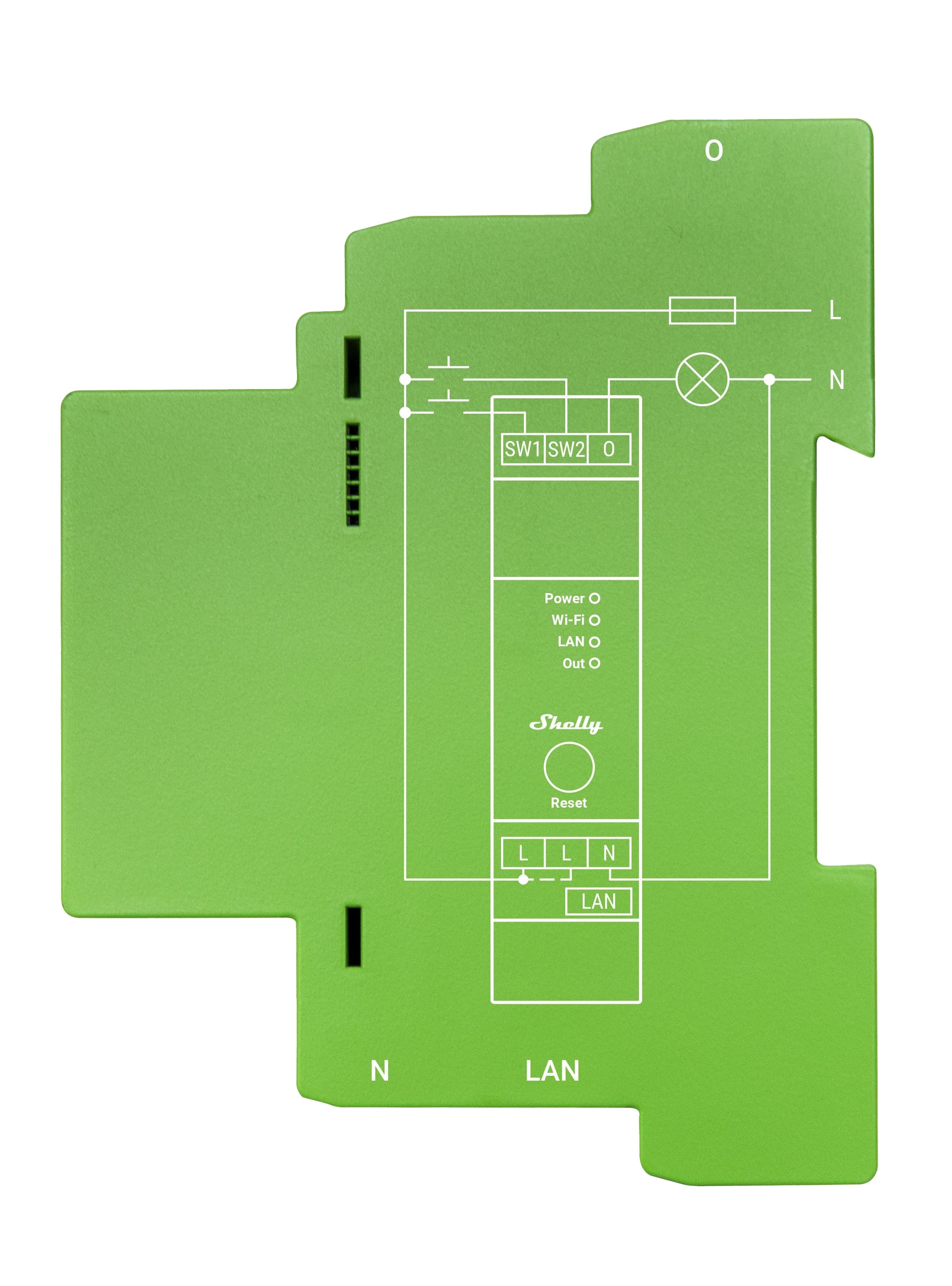 SHELLY 1-Kanal-DIN-Schienen-Smart-Dimmer, Pro Dimmer 1PM, Messfunktion