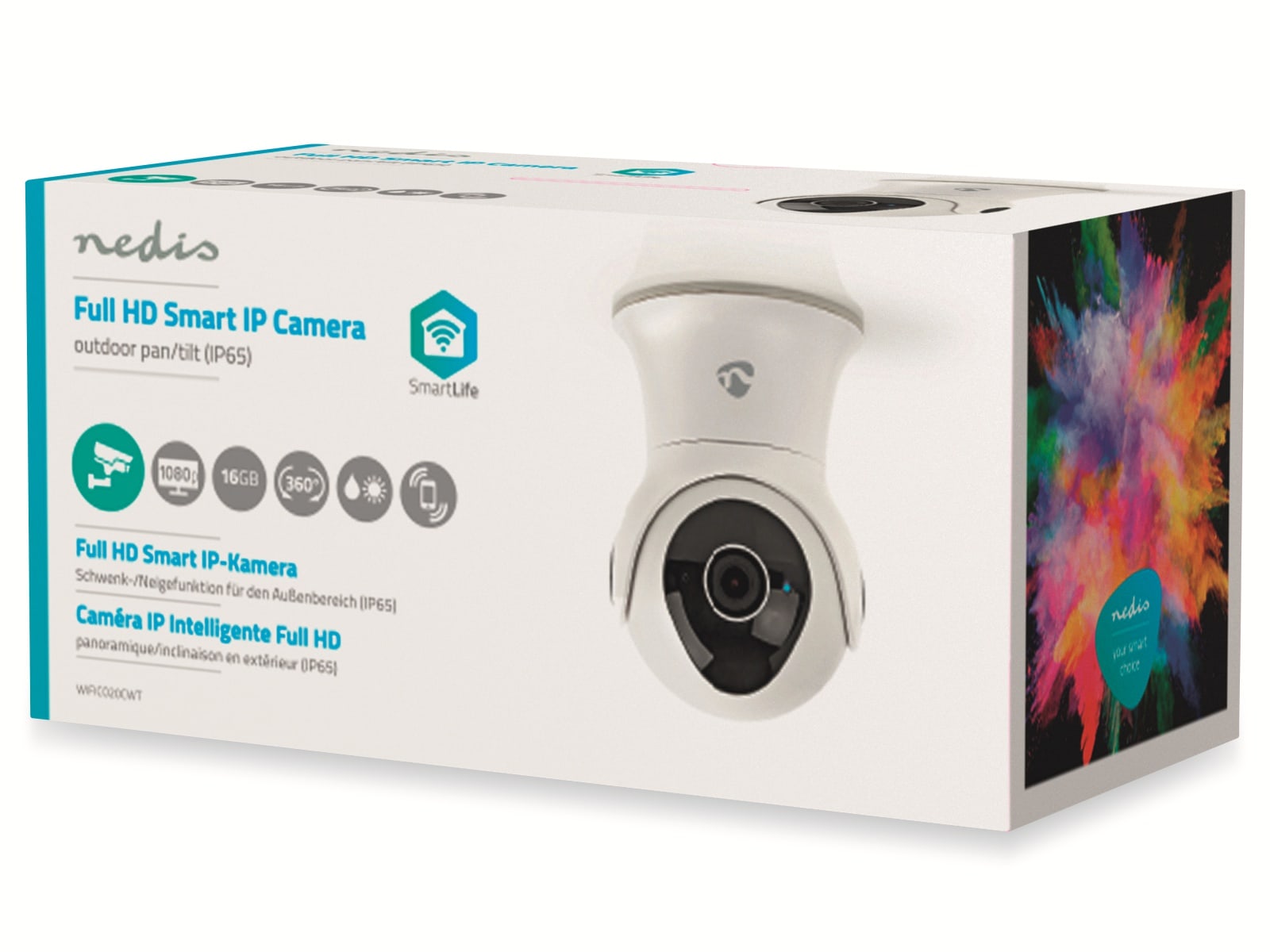 NEDIS Überwachungskamera SmartLife WIFICO20CWT, Full HD, außen