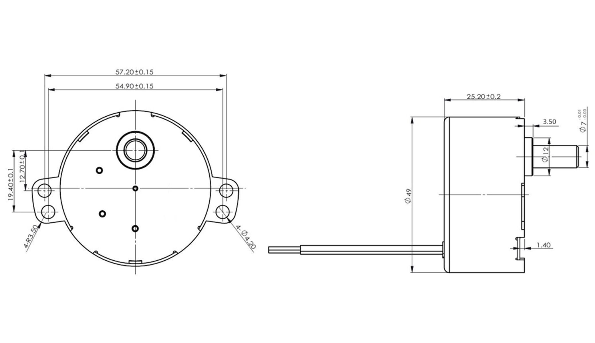 Synchron-Getriebemotor TDY-230, 230 V~, 4 W, 5 U/min