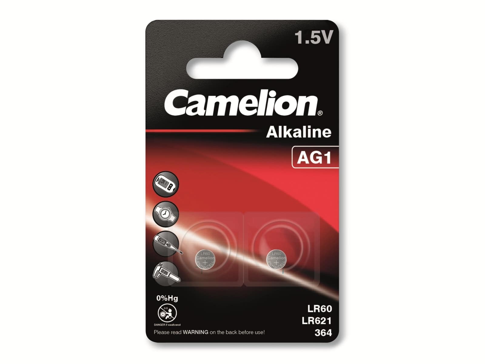 CAMELION Knopfzelle AG1, 2 St.