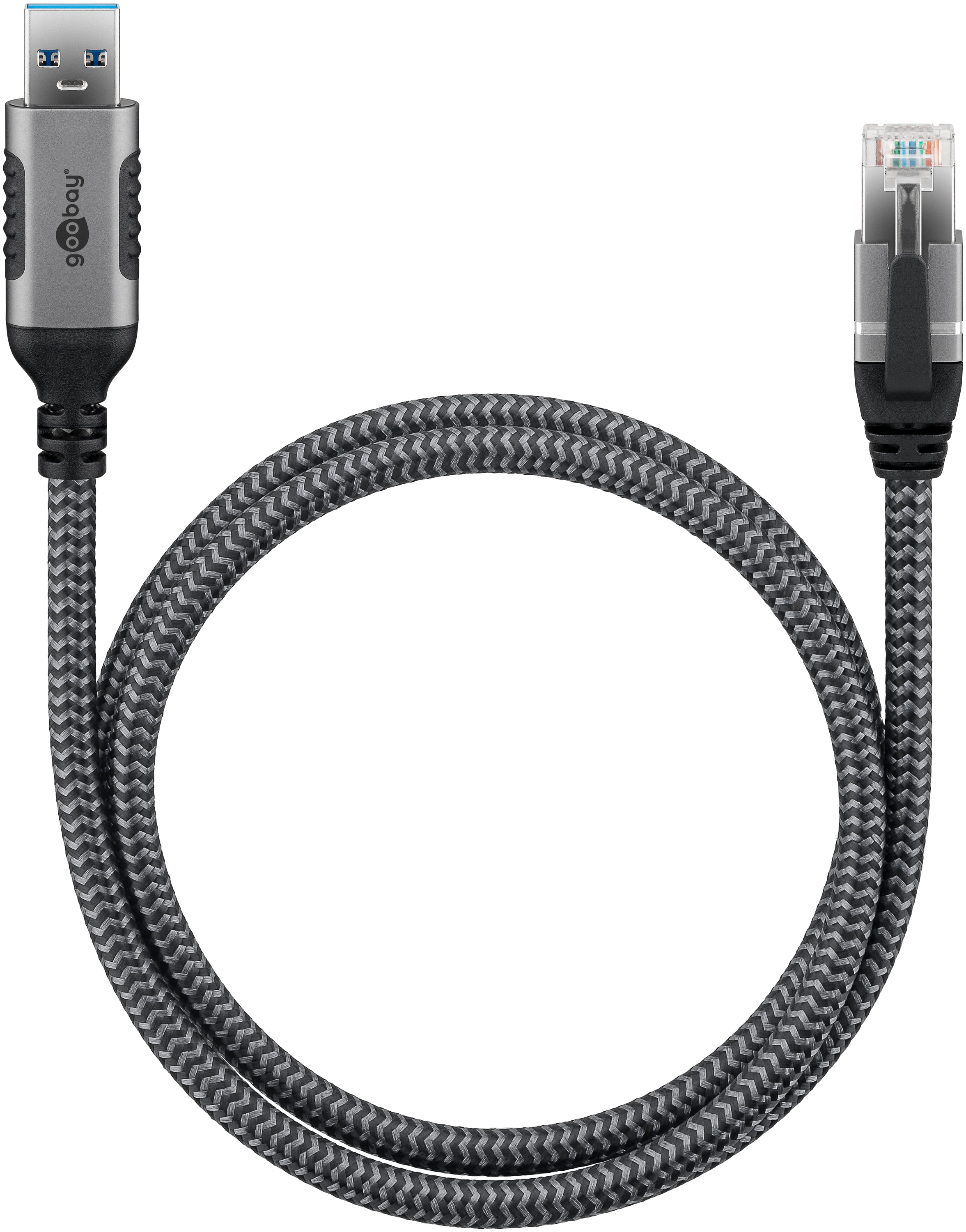 GOOBAY Ethernet-Kabel CAT6 USB-A 3.0 auf RJ45 3m