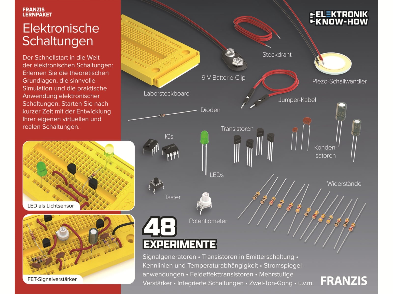  FRANZIS Lernpaket, 67164, Elektronische Schaltungen