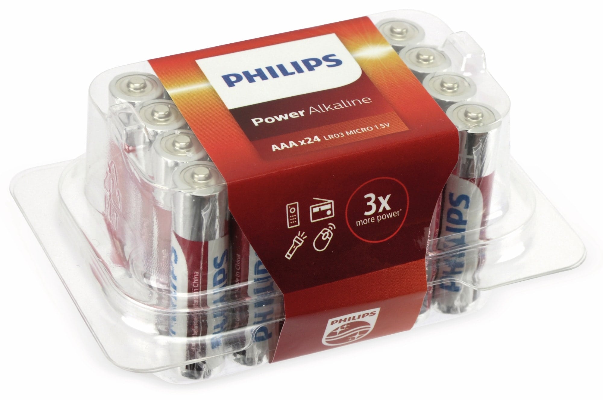 Philips Micro-Batterie-Set Power Alkaline, 24 Stück