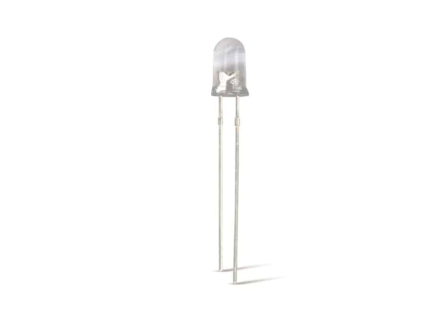 LED, warmweiß, Ø 3 mm, 6000 mcd, 10 Stück