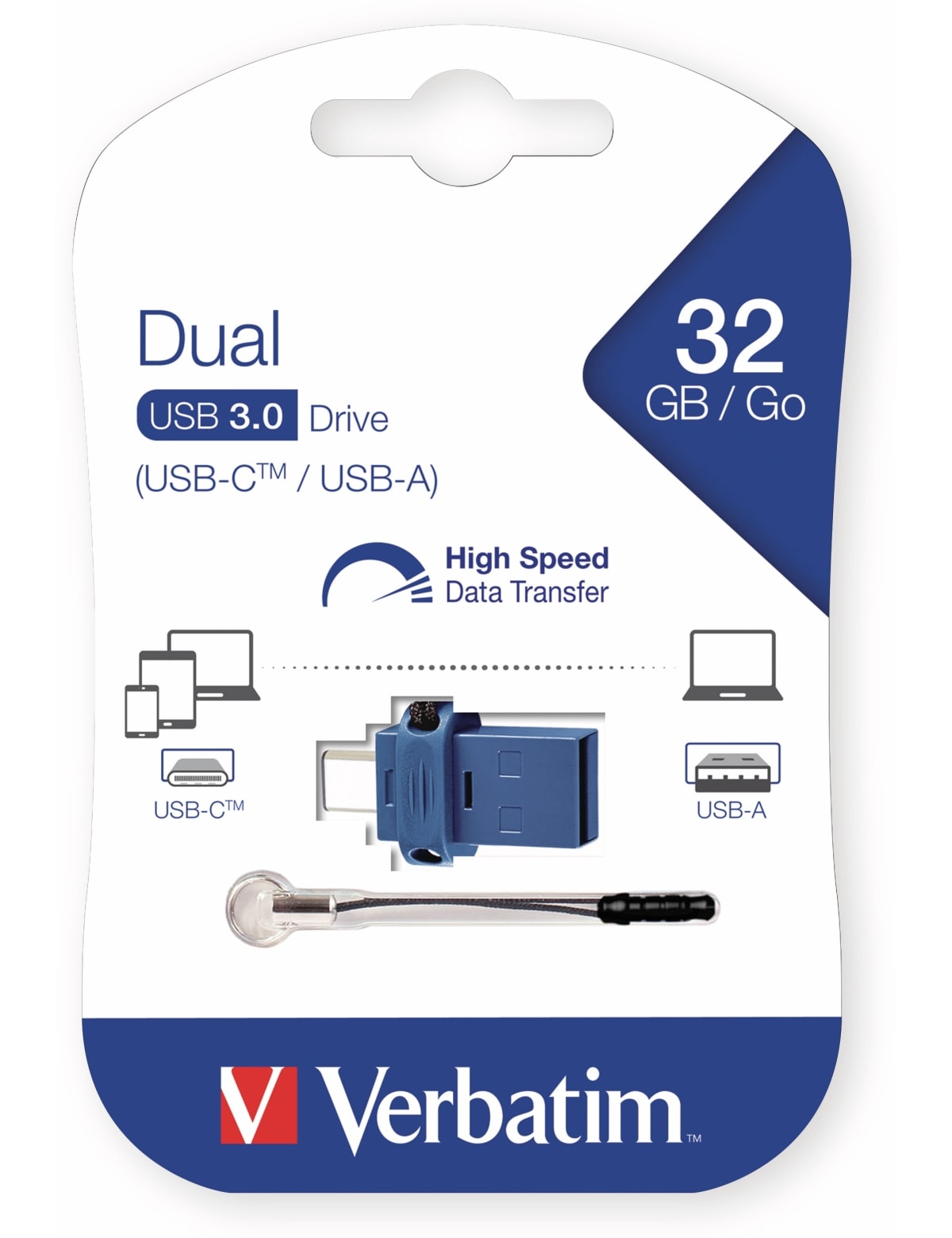 VERBATIM USB 3.0 OTG Stick Typ A-C, Dual Drive, 32 GB