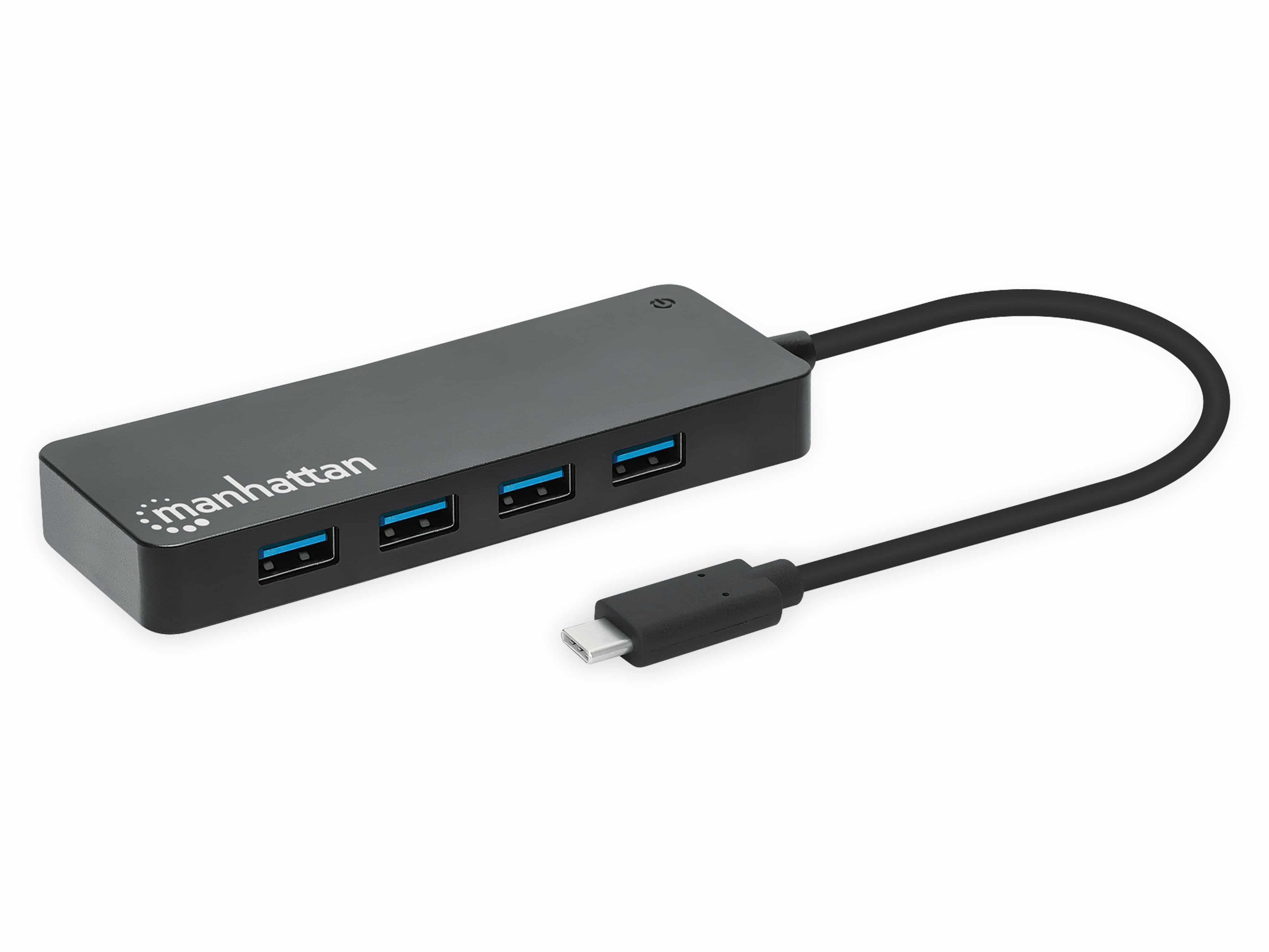 MANHATTAN USB 3.2 Hub, 7-Port, 1 Typ-C, schwarz