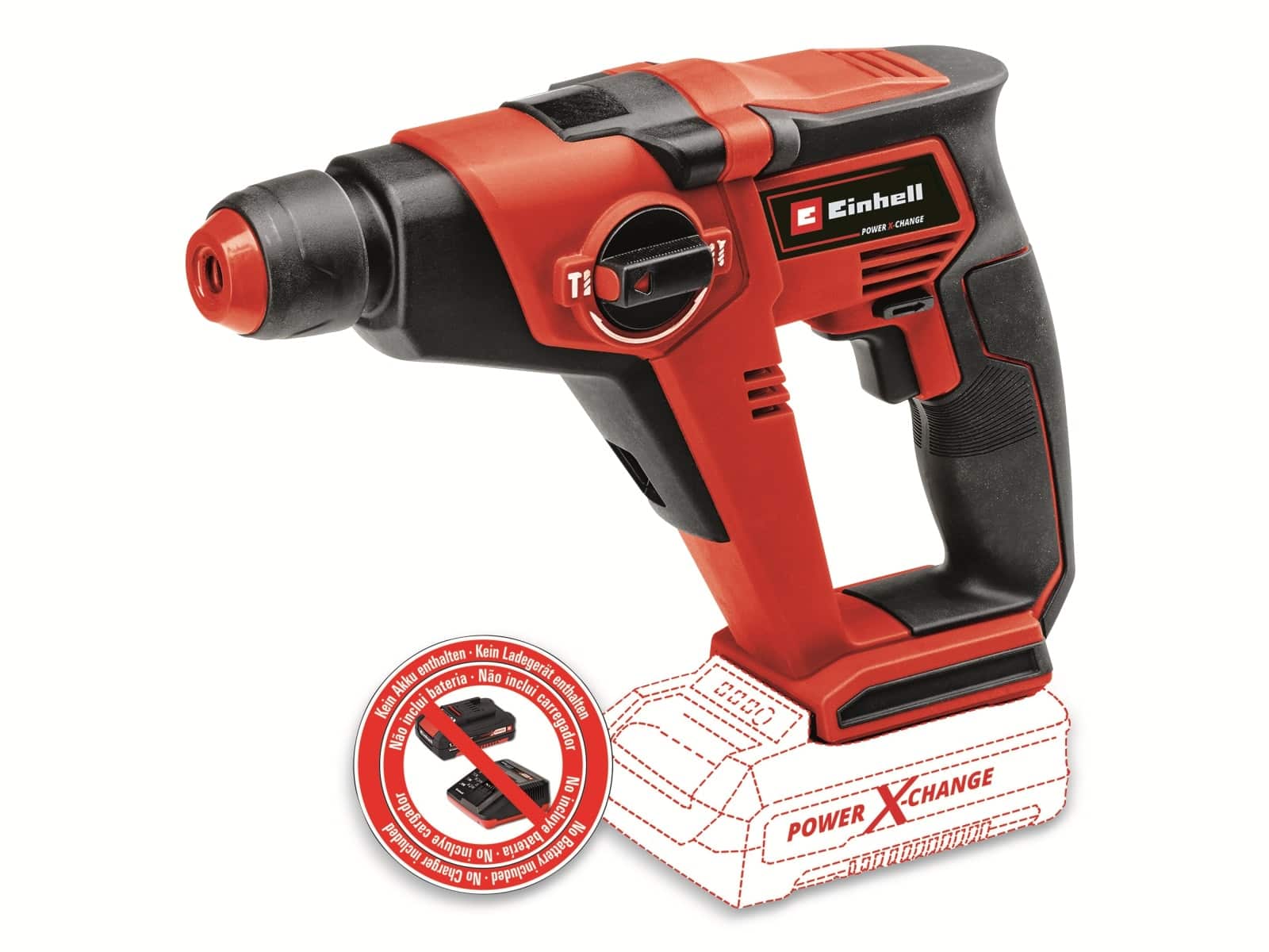 EINHELL Akku-Bohrhammer TE-HD 18/12 Li Kit (1x 4,0 Ah)