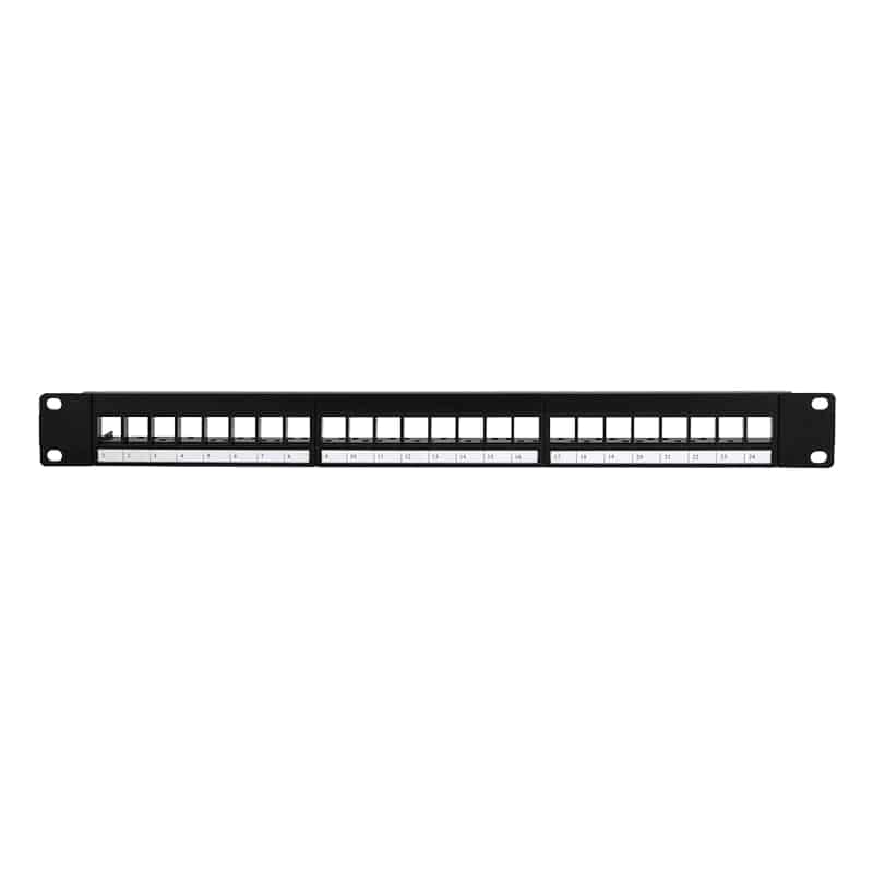 LOGILINK Patchpanel NK4065, 19", 24 Keystone-Module, schwarz